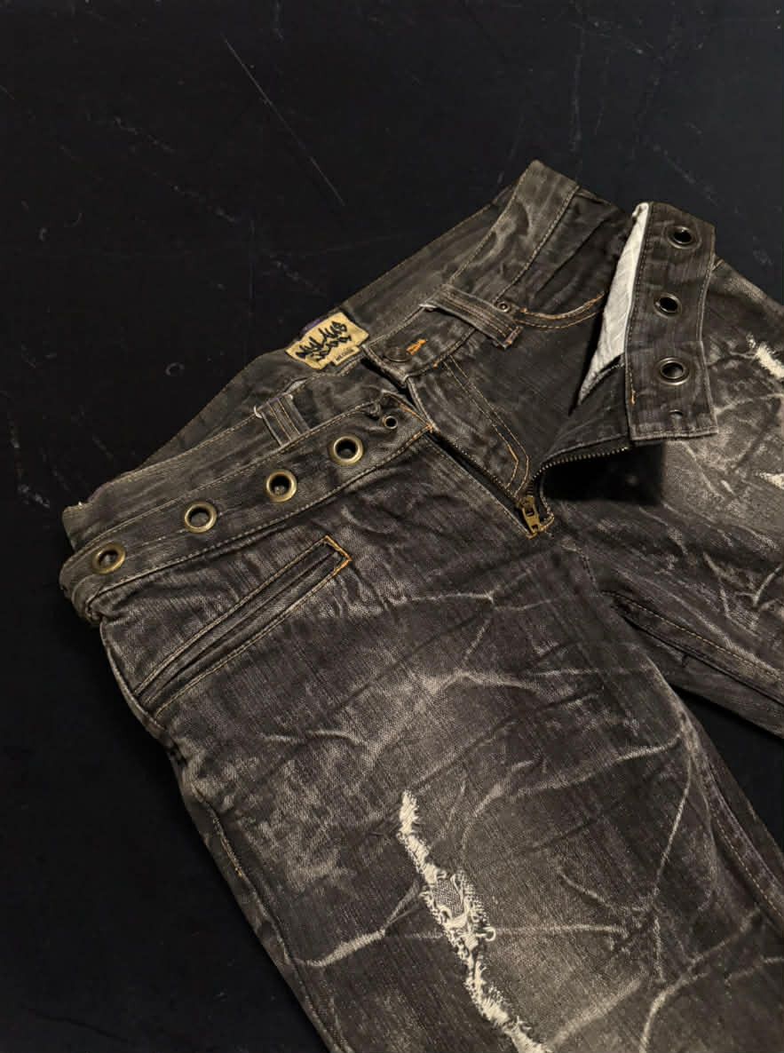 Japanese Brand Nylaus Double Waisted denim Size US 32 / EU 48 - 3 Thumbnail
