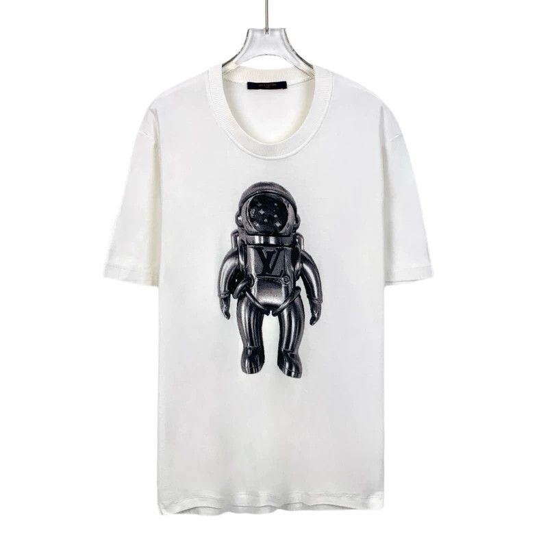 Louis Vuitton Louis Vuitton White Astronaut printed cotton crew neck sho Size US L / EU 52-54 / 3 - 1 Thumbnail