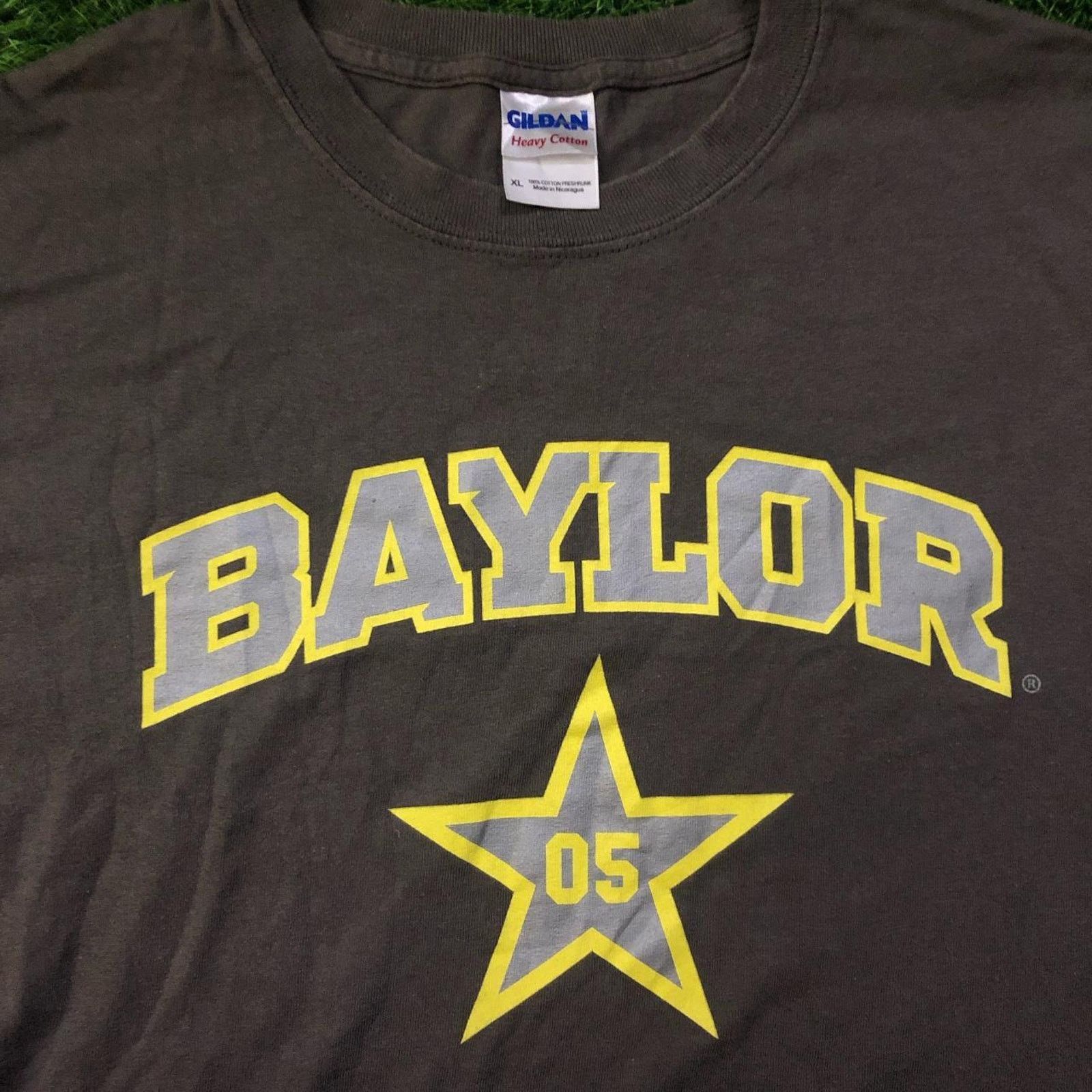 Gildan Vintage Grey/Brown ‘Baylor’ Graphic Tee Size US XL / EU 56 / 4 - 3 Thumbnail