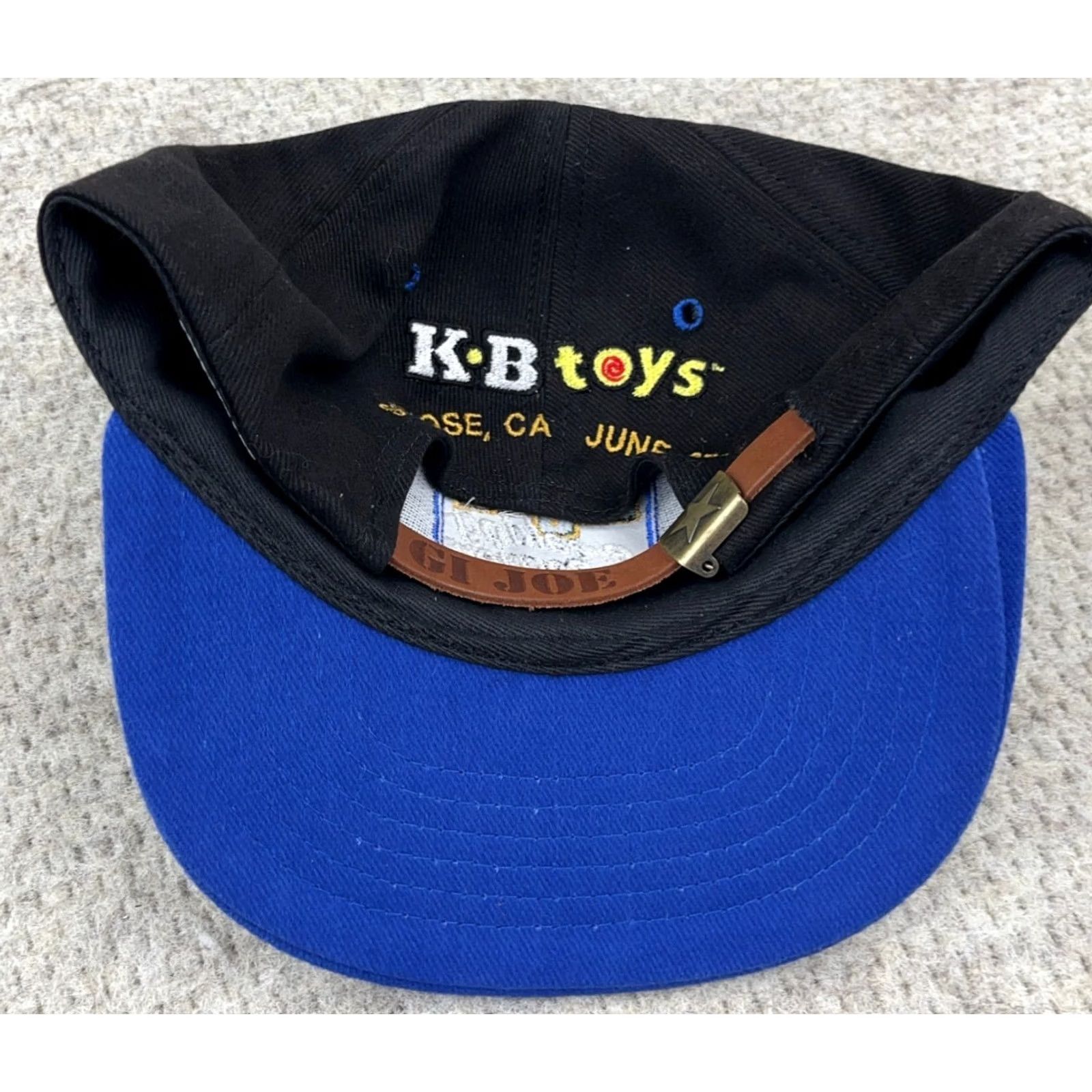 Vintage VINTAGE GI Joe Hat Cap Black Leather Strap Back KB Toys Promo Convention 90s Size ONE SIZE - 6 Thumbnail