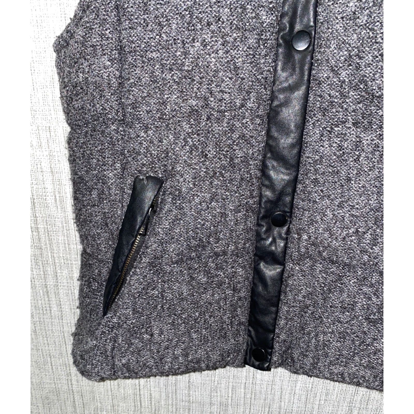 Vintage Trafaluc Womens Gray Soft Full Zip Vest L | Full Zip Vest, Casual, Cotton/Polyester, 20 In Armpit, Regular Size, Vest, Women Size L / US 10 / IT 46 - 4 Thumbnail
