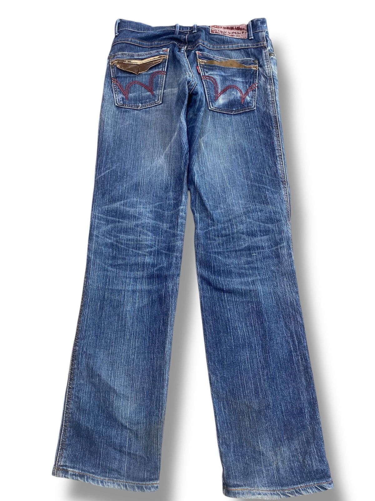 Edwin Vintage Edwin Faded Blue Wash Style Ripped Jeans Size US 32 / EU 48 - 3 Thumbnail