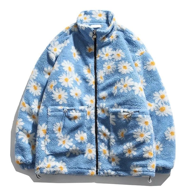 Other Daisy Floral Graphic Blue Fleece Jacket Size US L / EU 52-54 / 3 - 1 Thumbnail