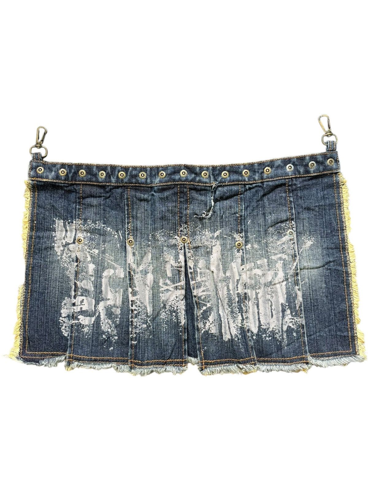 If Six Was Nine Vintage Japanese Brand Rusty Wash Hybrid Distress Flare Jean Size 30" / US 8 / IT 44 - 5 Thumbnail