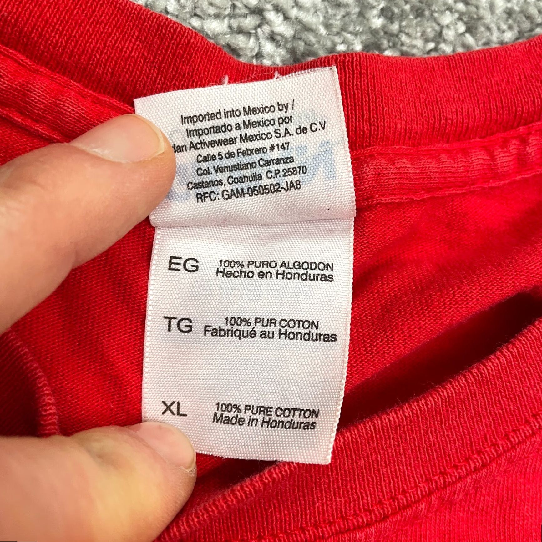 Gildan Gildan Ultra Cotton T-Shirt Men XL Red Crew Neck Short Sleeve Casual Graphic Tee Size US XL / EU 56 / 4 - 7 Thumbnail