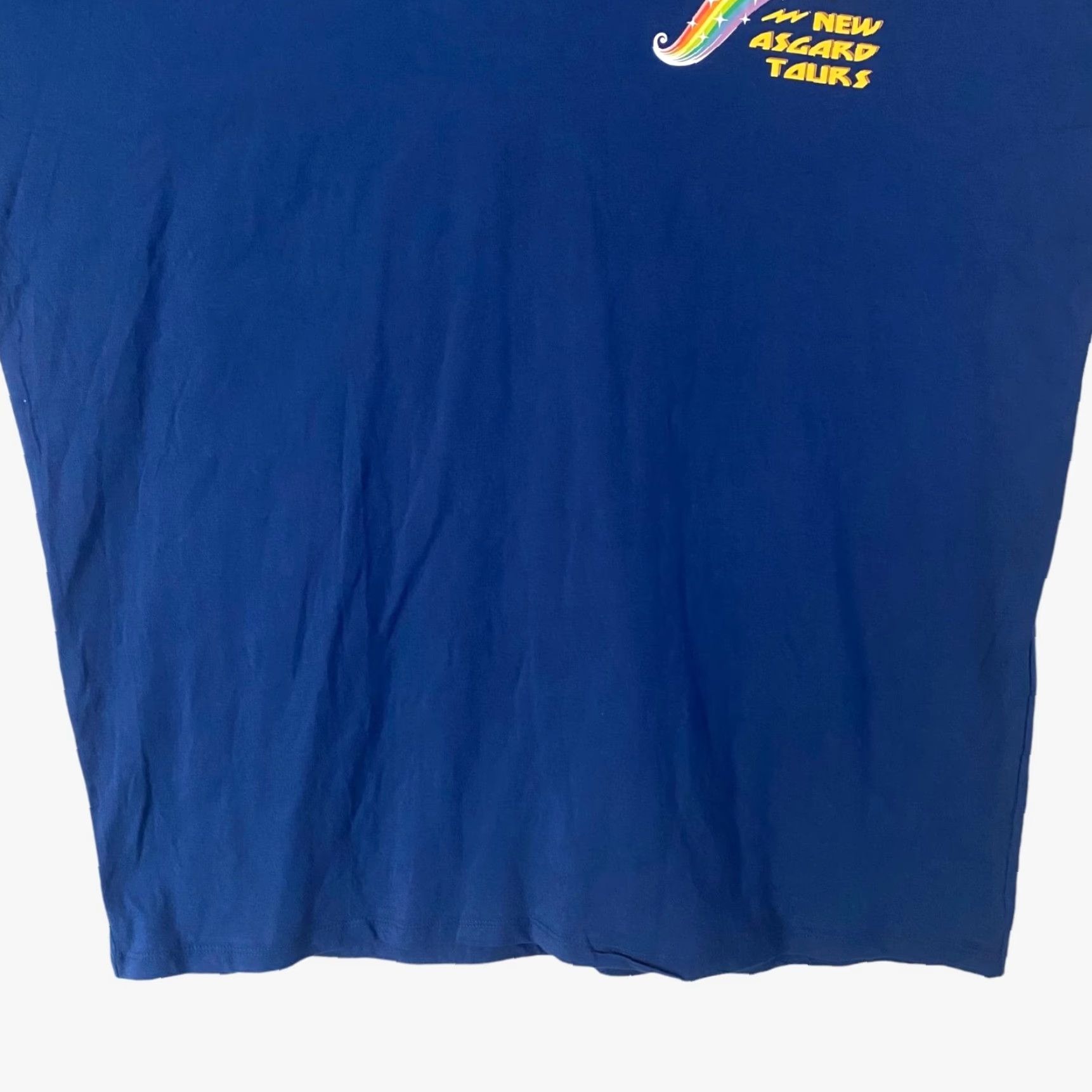 Vintage Marvel Studios Thor Love And Thunder Shirt Long-Sleeve Mens XL New Asgard Blue Cotton Graphic Print T-Shirt Size US XL / EU 56 / 4 - 6 Thumbnail
