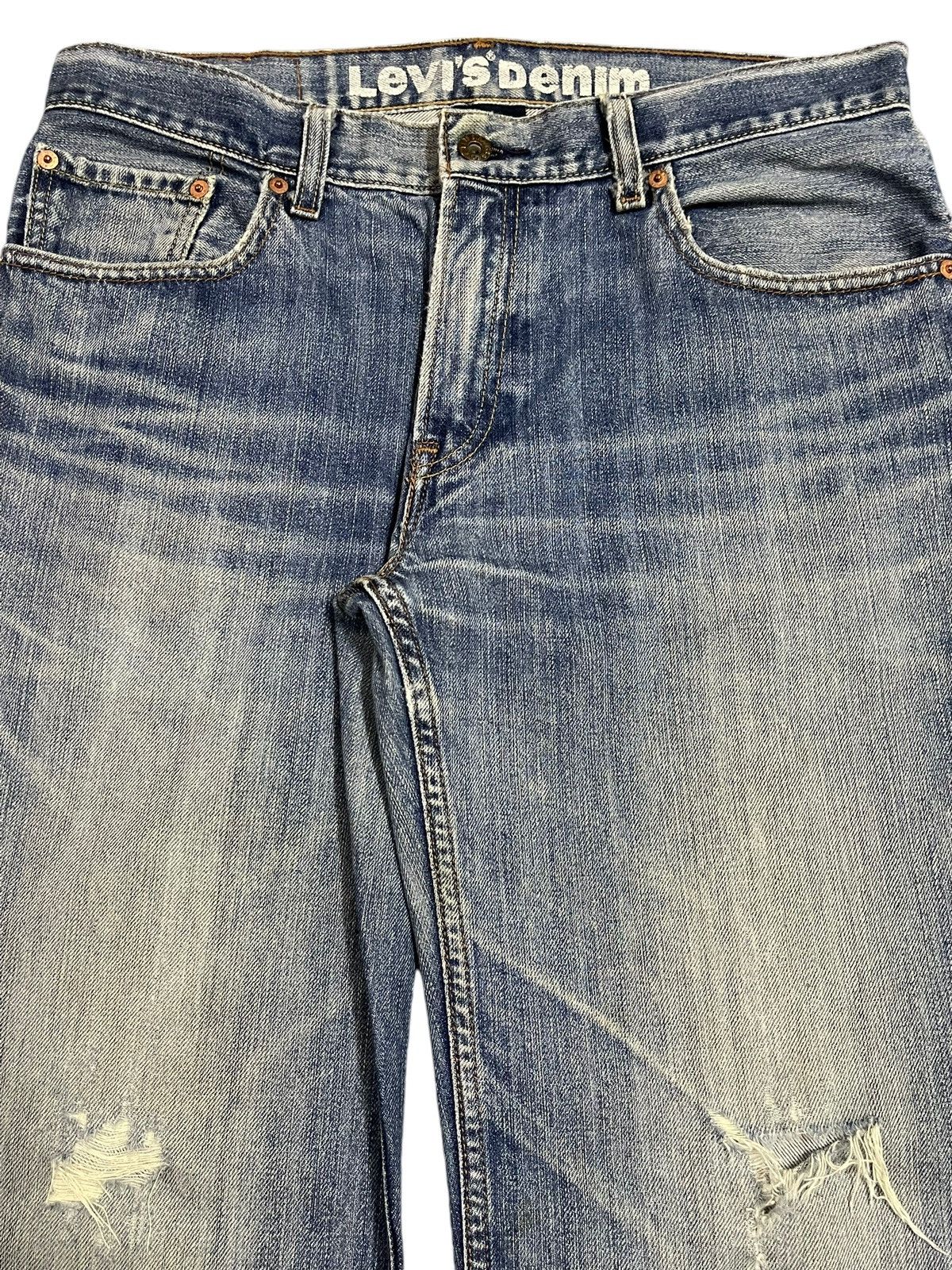 Levi's Vintage 90s Levis 502 Faded Wash Distress Loose Jeans Size US 33 - 4 Thumbnail