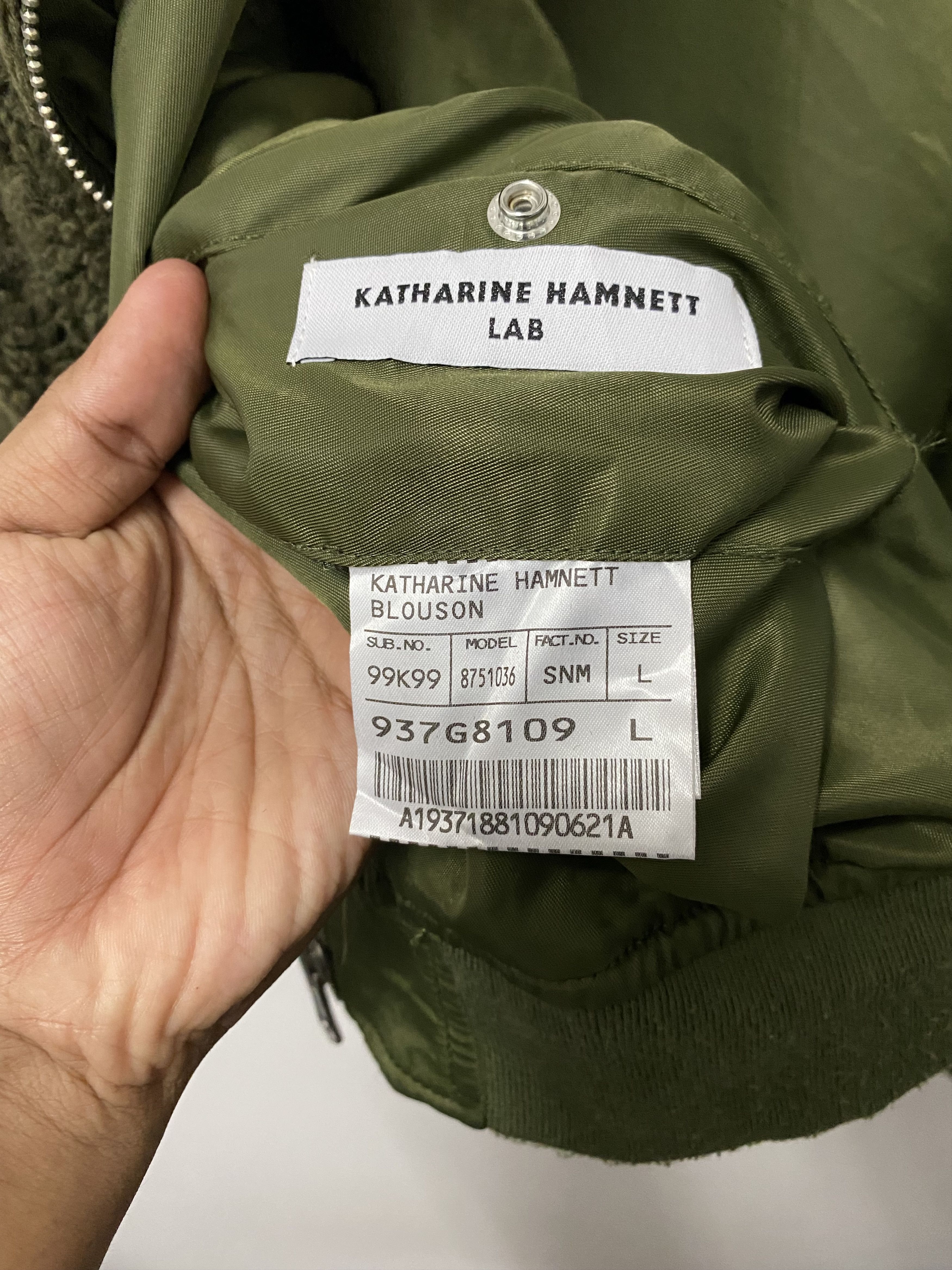 Katharine Hamnett London Vintage Katharine Hamnett Reversible Bomber/Fleece Jacket Size US L / EU 52-54 / 3 - 9 Thumbnail