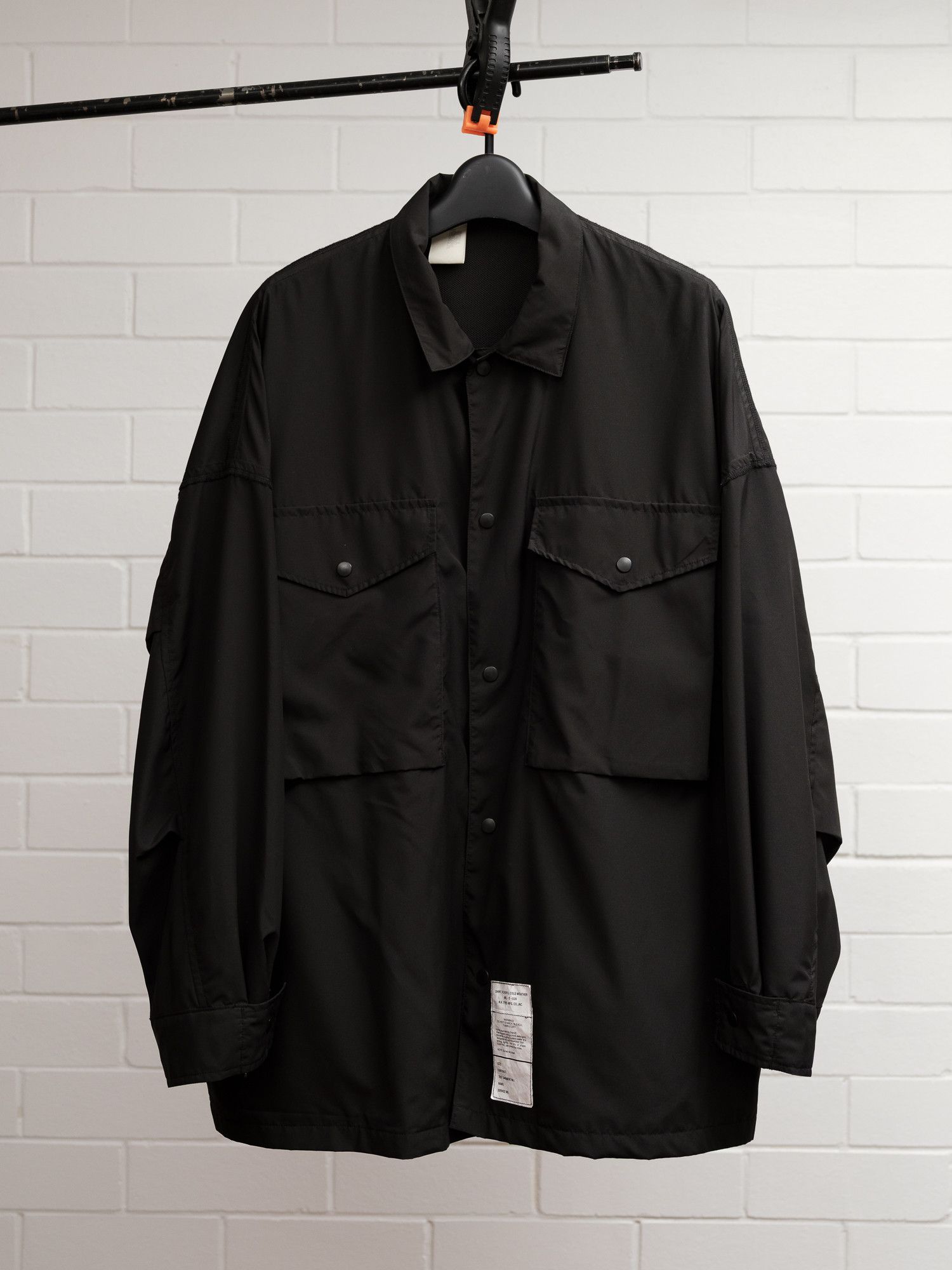 N.Hoolywood N.Hoolywood Nylon Work Shirt Black Size US M / EU 48-50 / 2 - 1 Thumbnail