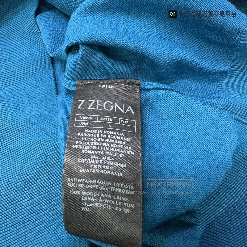 Ermenegildo Zegna Zegna Men's Solid Wool Polo Neck Long. Size US L / EU 52-54 / 3 - 4 Thumbnail
