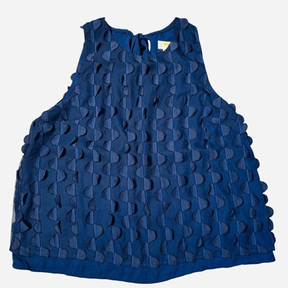 Other Maeve Anthropologie Dimensional Navy Sleeveless Blouse Size Size XL / US 12-14 / IT 48-50 - 7 Thumbnail
