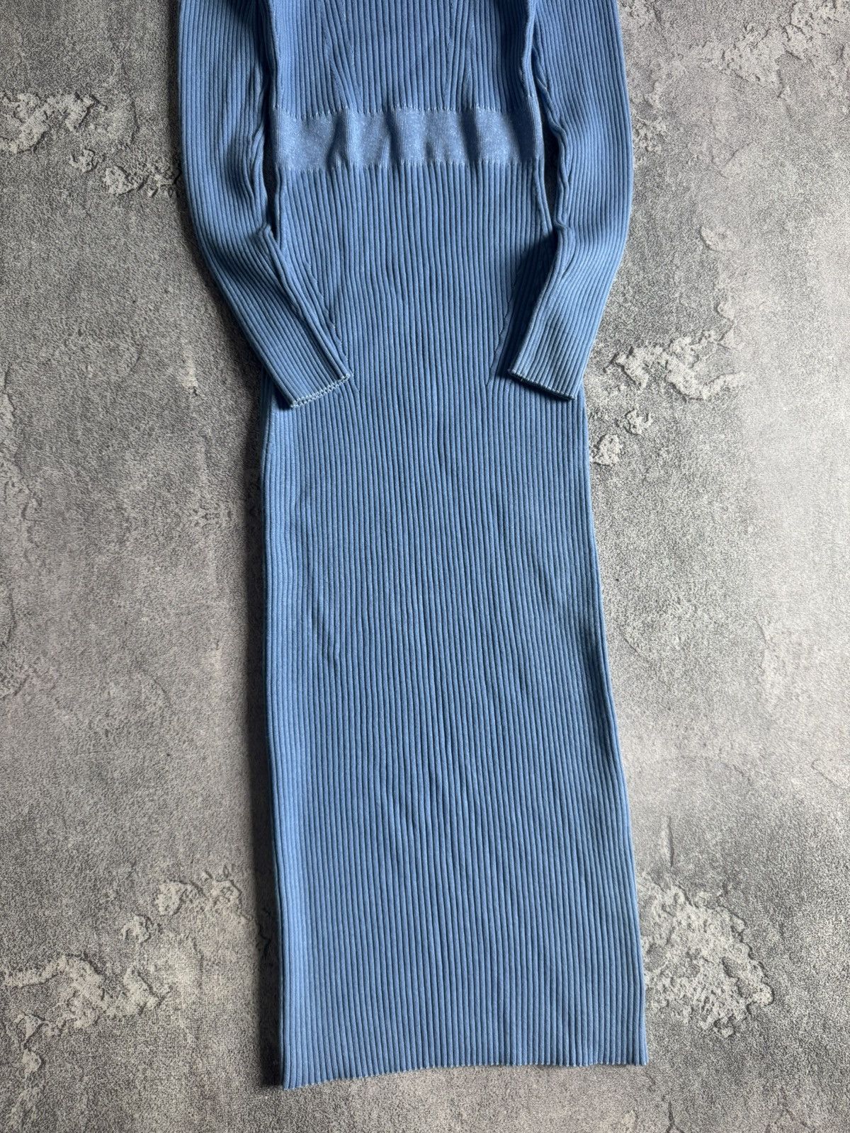 Hugo Boss Hugo Boss ribbed knitwear long sleeve maxi midi dress 👗 blue Size M / US 6-8 / IT 42-44 - 3 Thumbnail