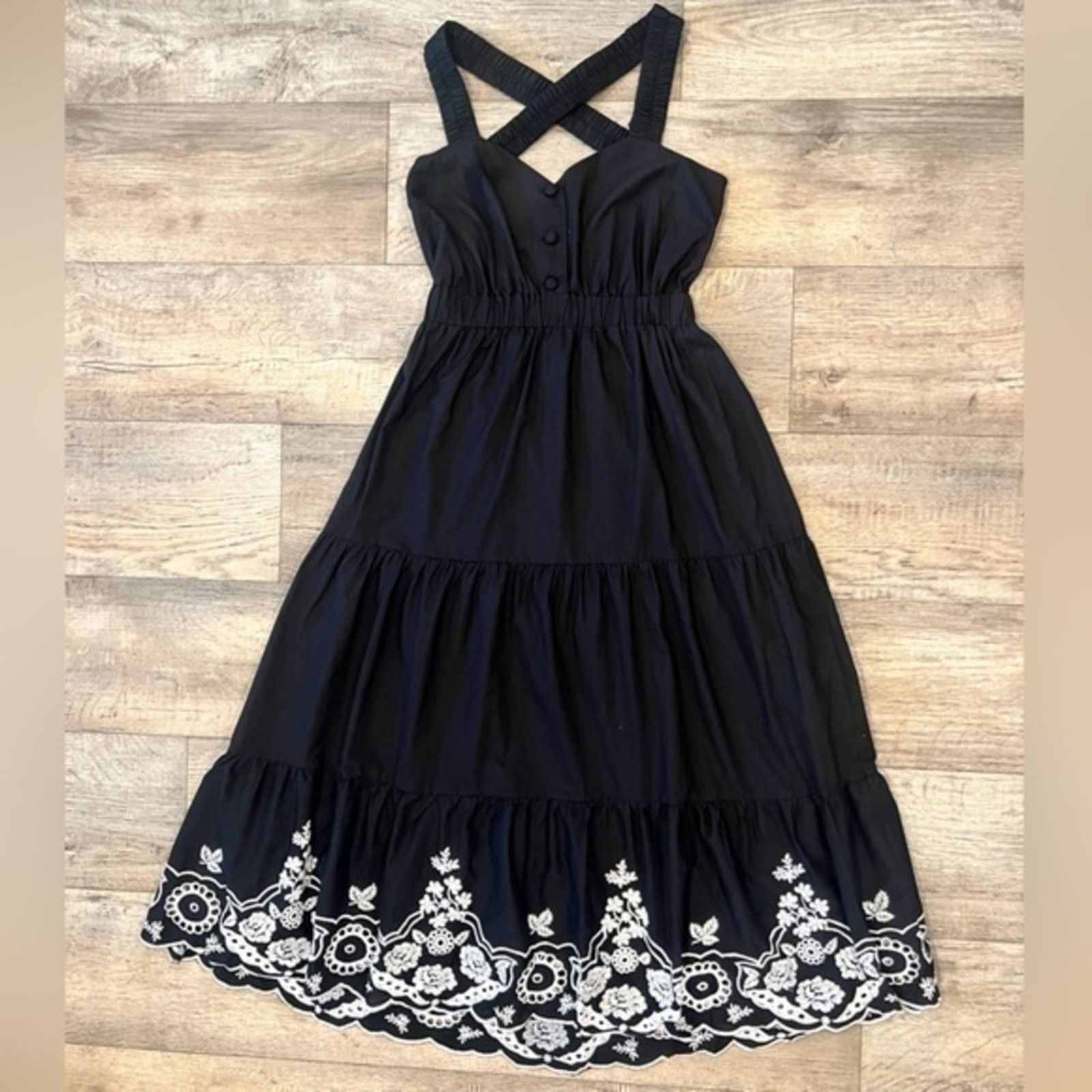 Zara ZARA Midi Dress with Cross Straps NWT Size M / US 6-8 / IT 42-44 - 7 Thumbnail
