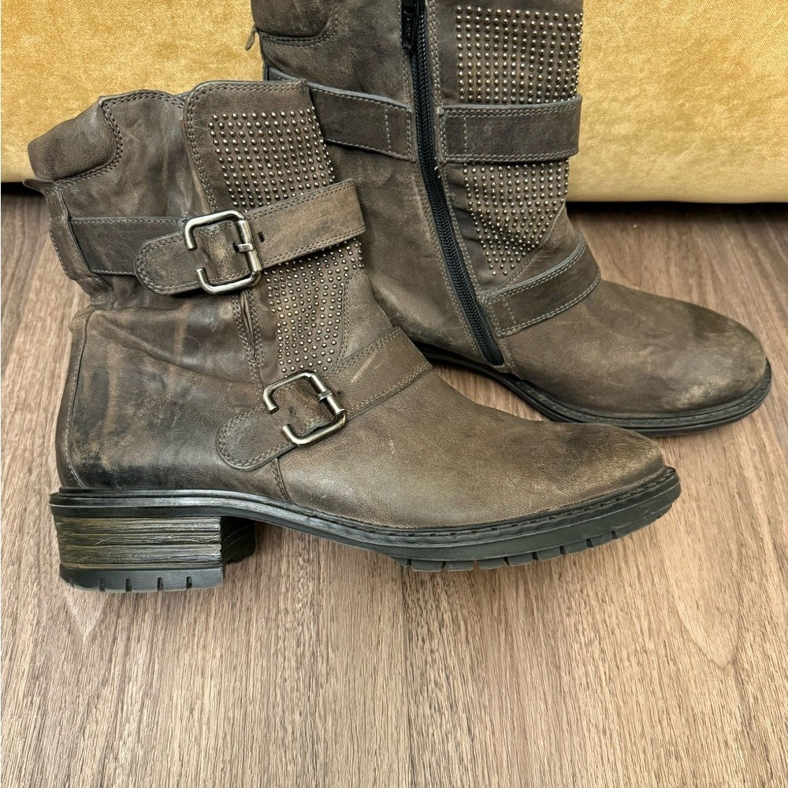 Other PAUL Green studded Stylish Brown Ankle Boots 8 Size US 8 / IT 38 - 3 Thumbnail