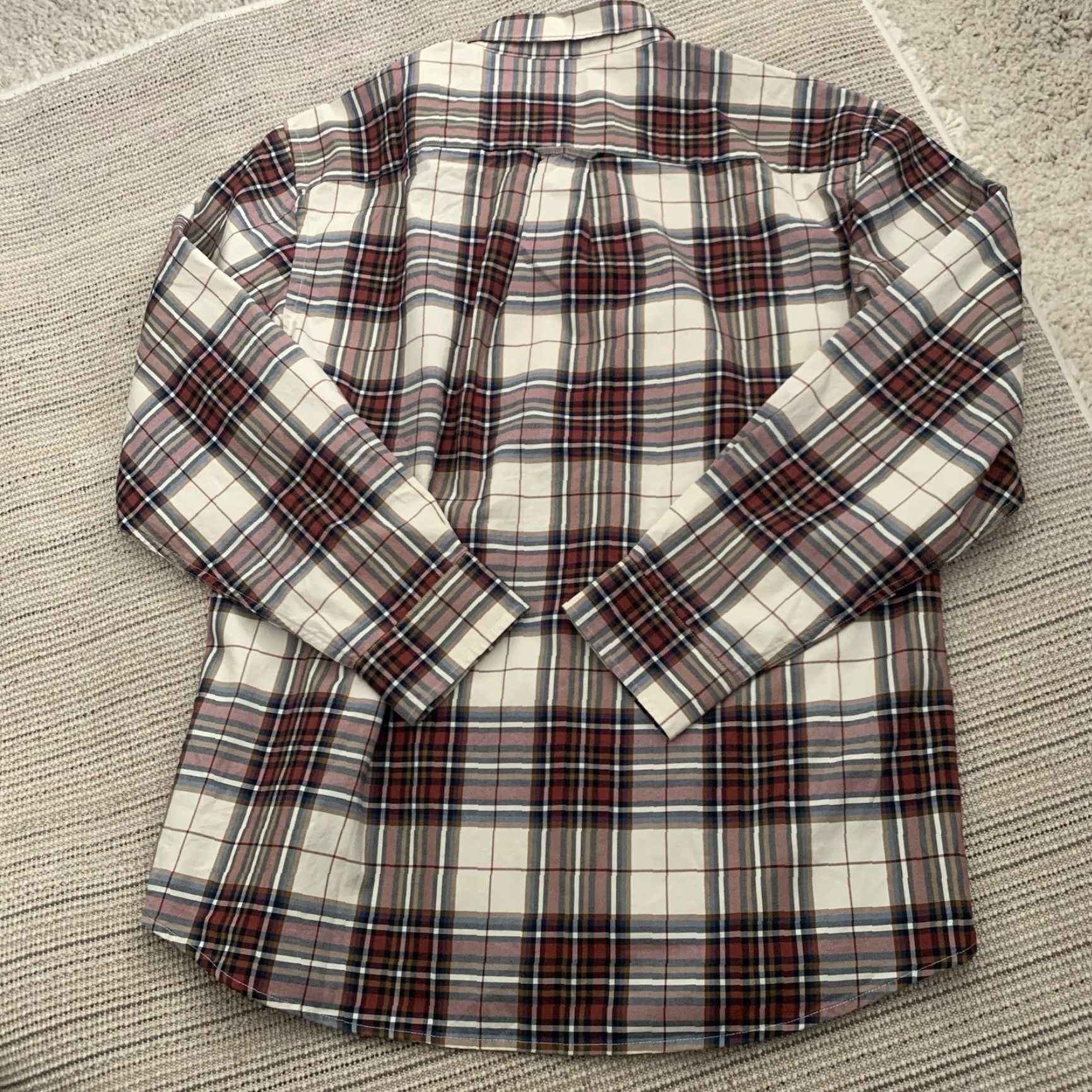 Orvis Orvis Shirt Mens Large Ivory Rust Plaid Button Up Long Sleeve 100% Cotton Casual Size US L / EU 52-54 / 3 - 5 Thumbnail