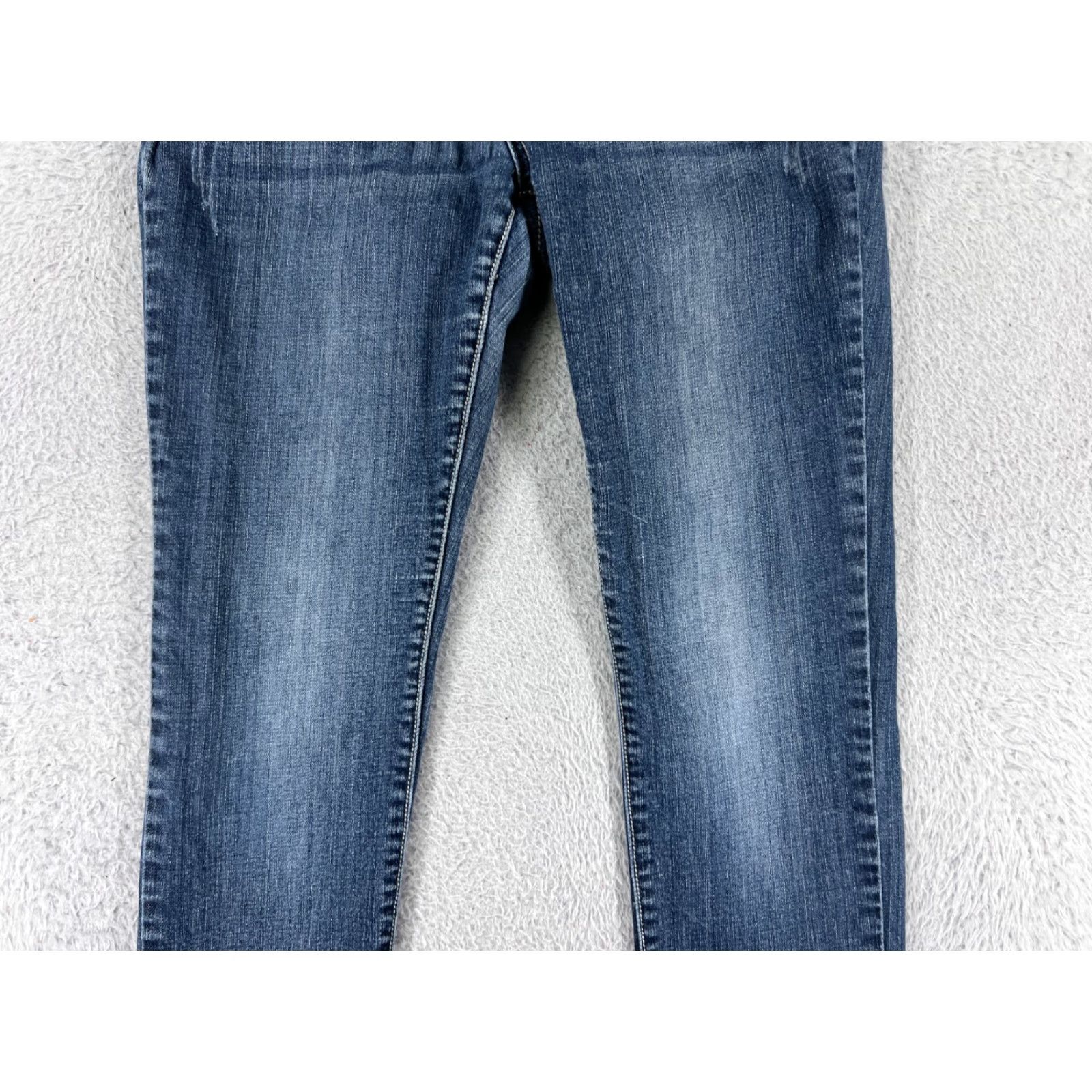 Grace in LA Grace In LA Jeans Womens 11 Blue Denim Low Rise Bling Embroidered Bootcut Stretch Featured Size 32" / US 10 / IT 46 - 7 Thumbnail