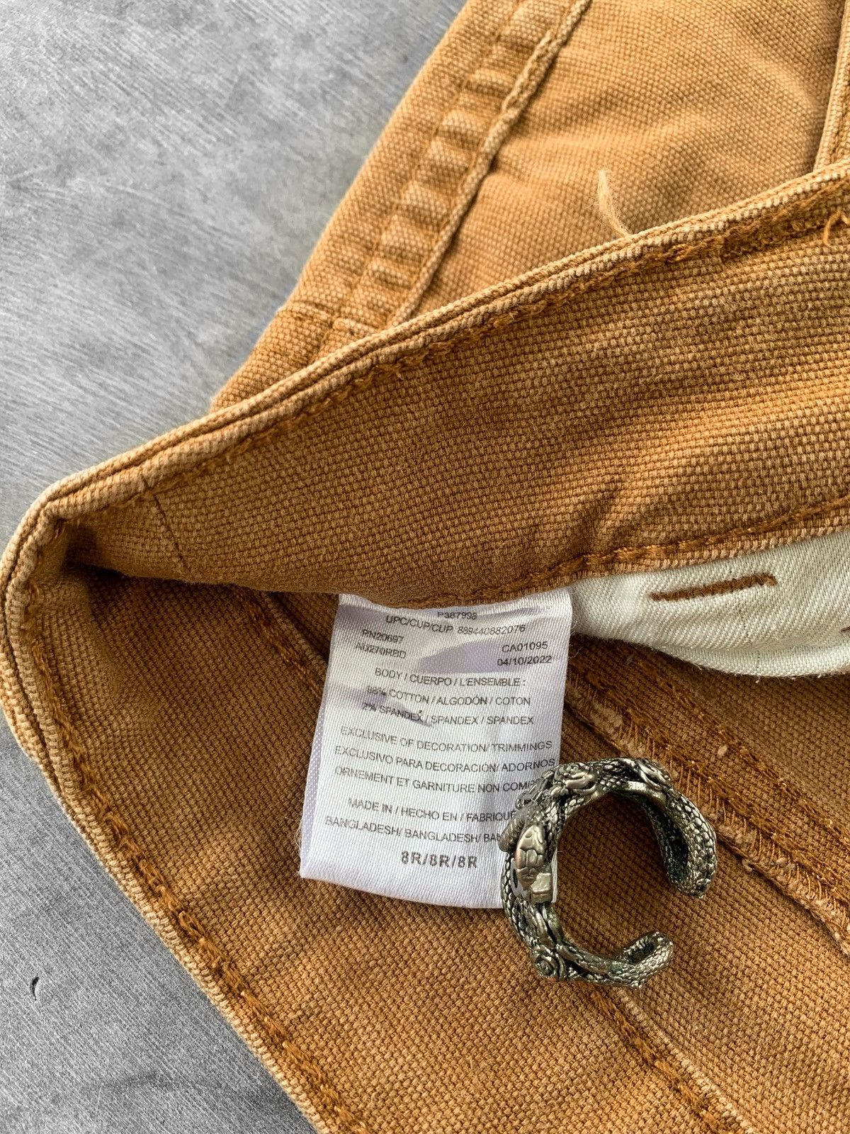 Dickies Vintage Dickies Carpenter Pants Brown Unfinsihed Size US 31 - 9 Thumbnail
