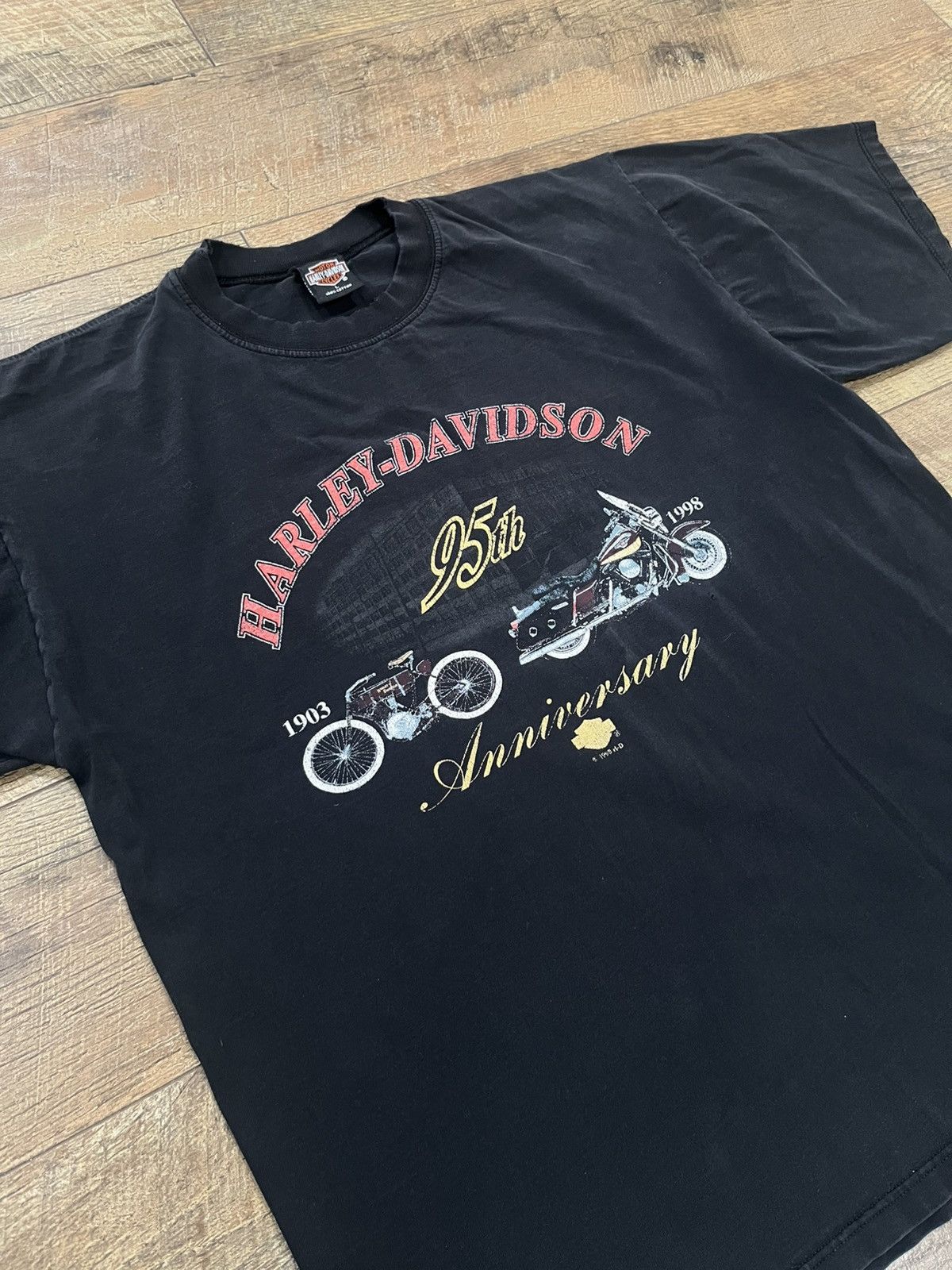 Harley Davidson Vintage 1998 Harley Davidson Aruba Tee Shirt Black Large 90s Size US L / EU 52-54 / 3 - 3 Thumbnail
