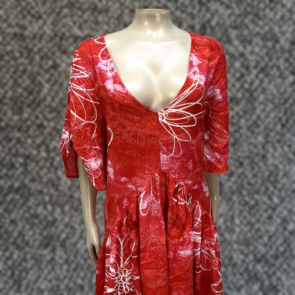 Avenue Avenue Red Floral Party Dress Plus Size 20 Rayon Size 3XL / US 20-22 - 1 Thumbnail