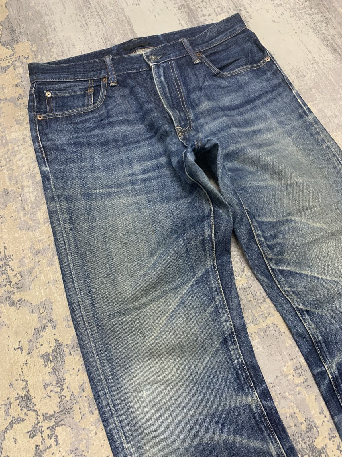 Japanese Brand Vtg Japanese Uniqlo Baggy Faded Jeans W34x27 Size US 34 / EU 50 - 2 Thumbnail