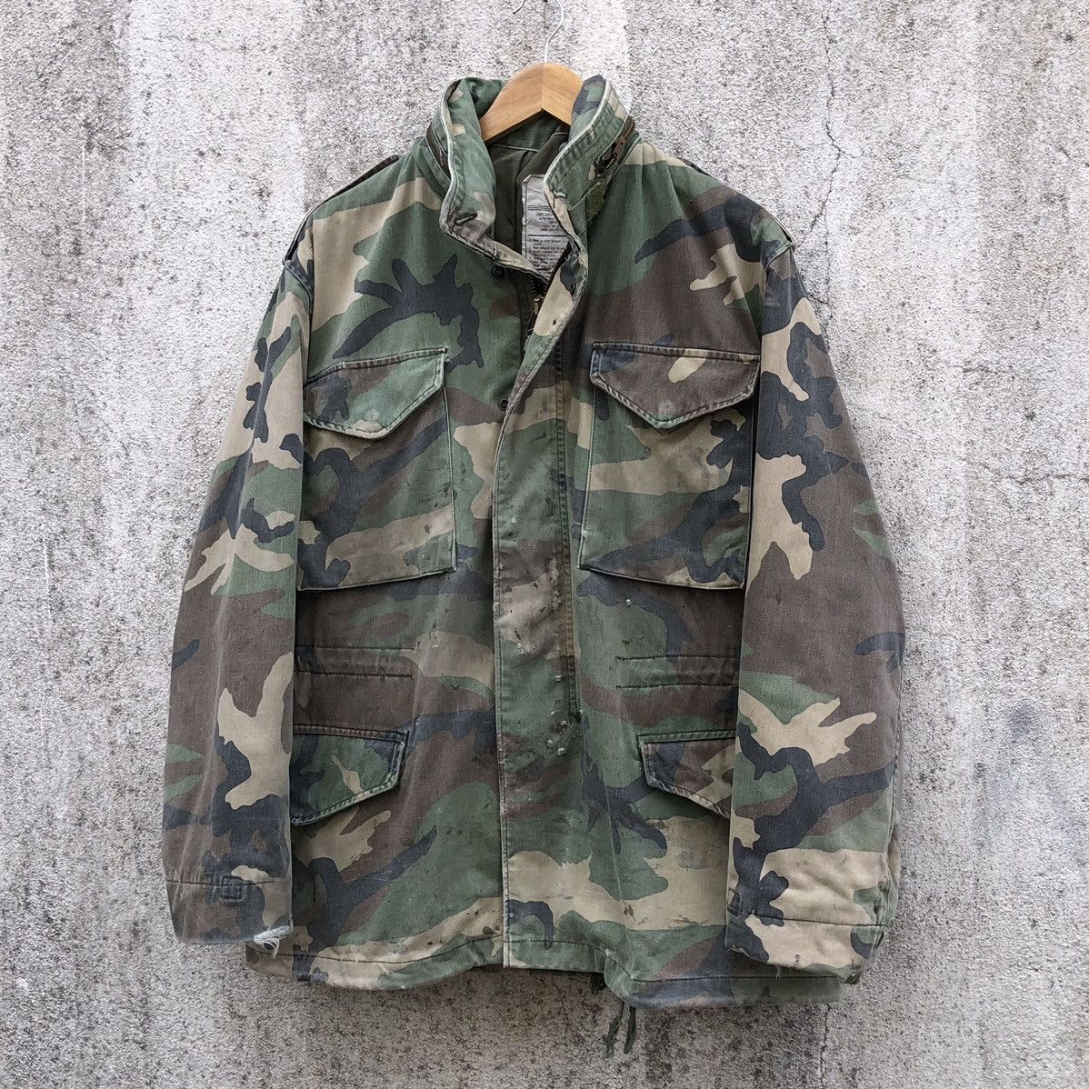 Alpha Industries 🔥VTG 80s Alpha Cold Weather Field THRASHED DISTRESSED Jacket Size US M / EU 48-50 / 2 - 2 Thumbnail