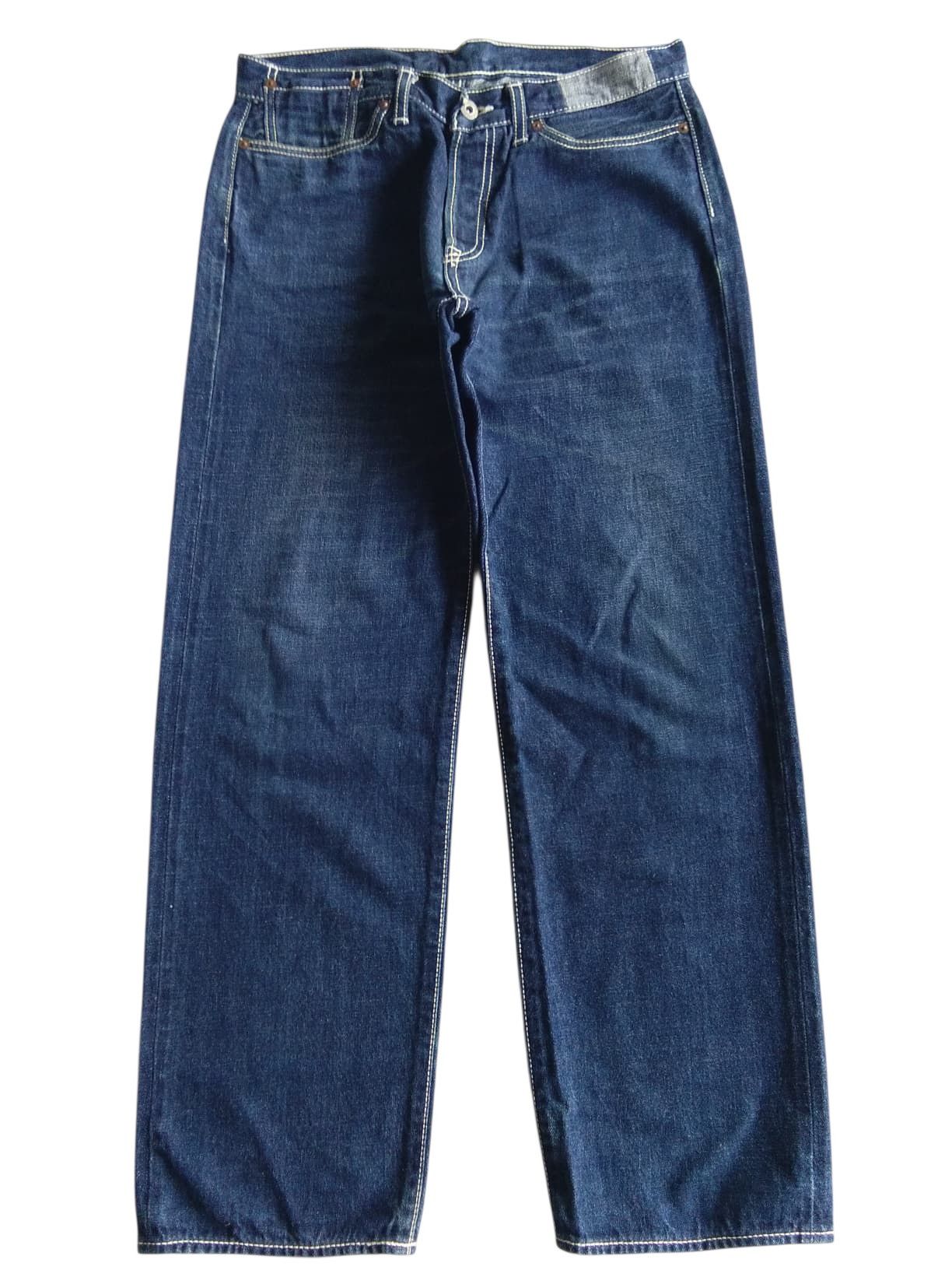 Japanese Brand RARE💥BURGLAR SELVEDGE BUCKLE BACK JAPANESE DENIM Size US 31 - 15 Thumbnail