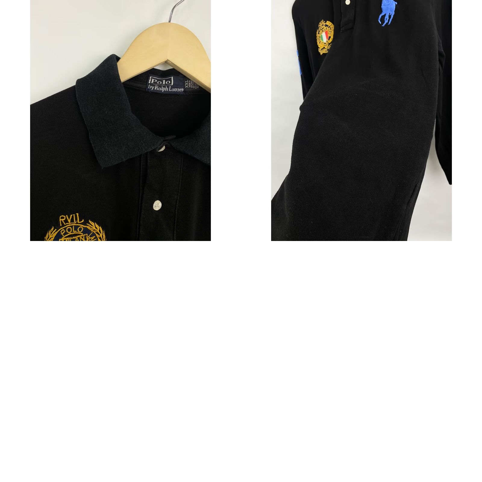 Ralph Lauren VINTAGE Ralph Lauren Polo Milano Italy Long Sleeve XL/XXL Black 90s Mens Polo Size US XL / EU 56 / 4 - 9 Thumbnail