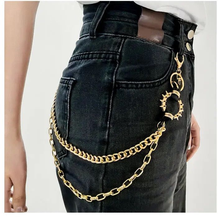 Jewelry Metal Punk Rock Layered Chain Keychains Size ONE SIZE - 1 Thumbnail