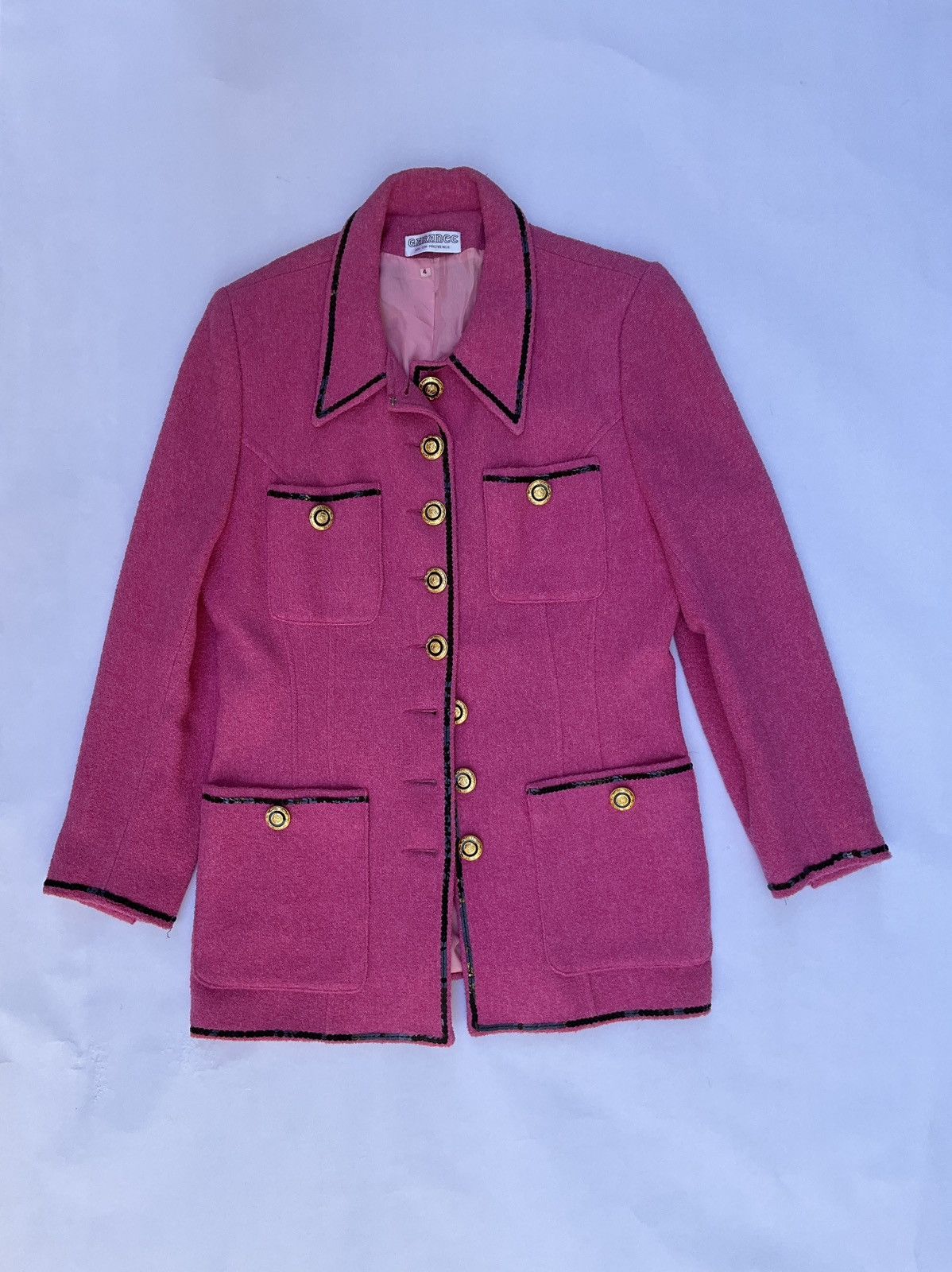 Vintage Pink vintage wool blazer jacket Size XL / US 12-14 / IT 48-50 - 7 Thumbnail
