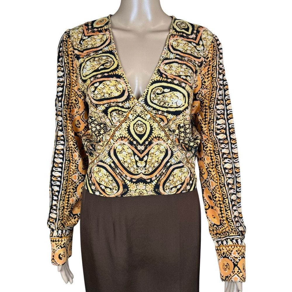 Free People Free People Wild & Free Black Combo Blouse Size S Size S / US 4 / IT 40 - 3 Thumbnail