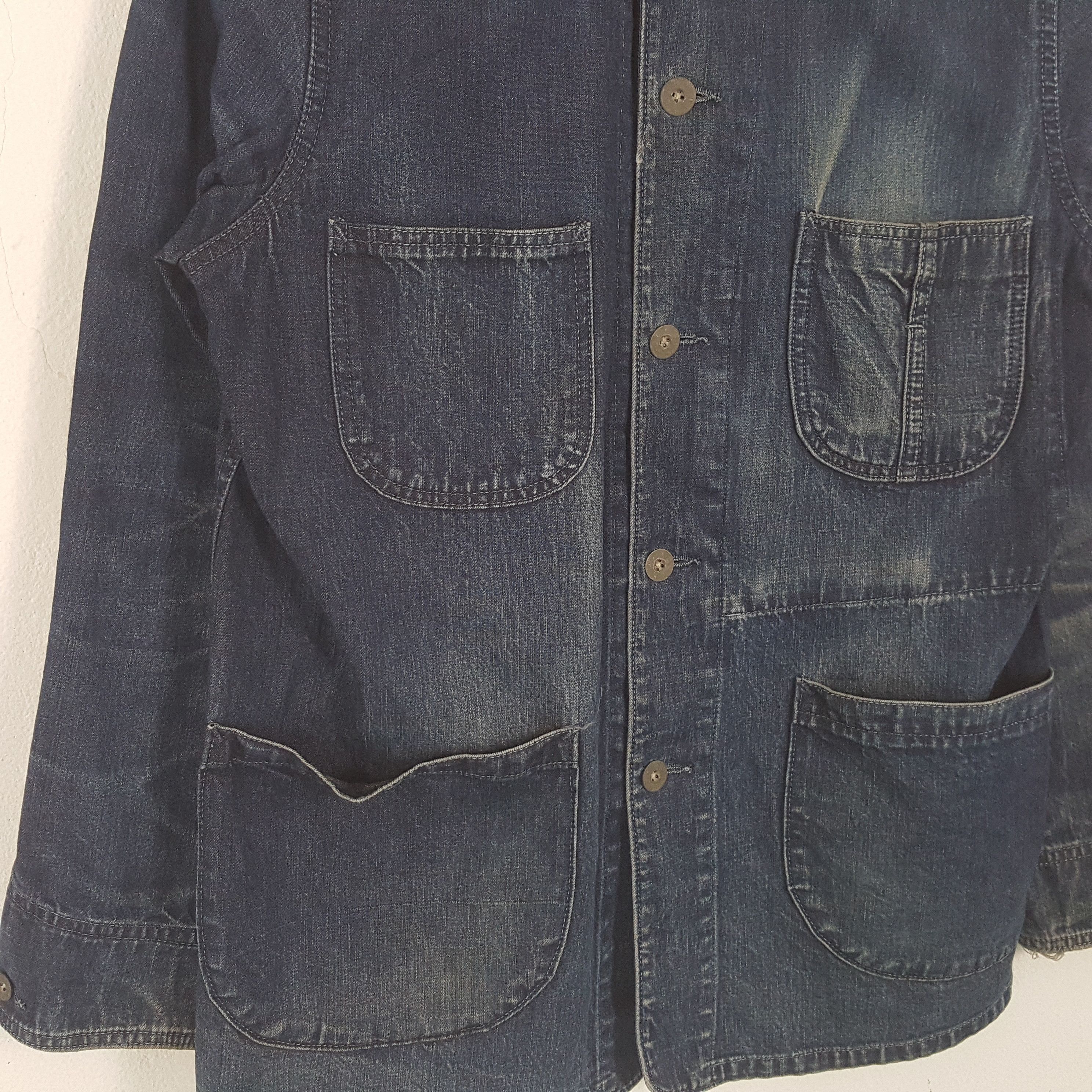 RRL Ralph Lauren × Vintage RRL Ralph Lauren Fashion Style Denim Jacket Size US S / EU 44-46 / 1 - 2 Thumbnail