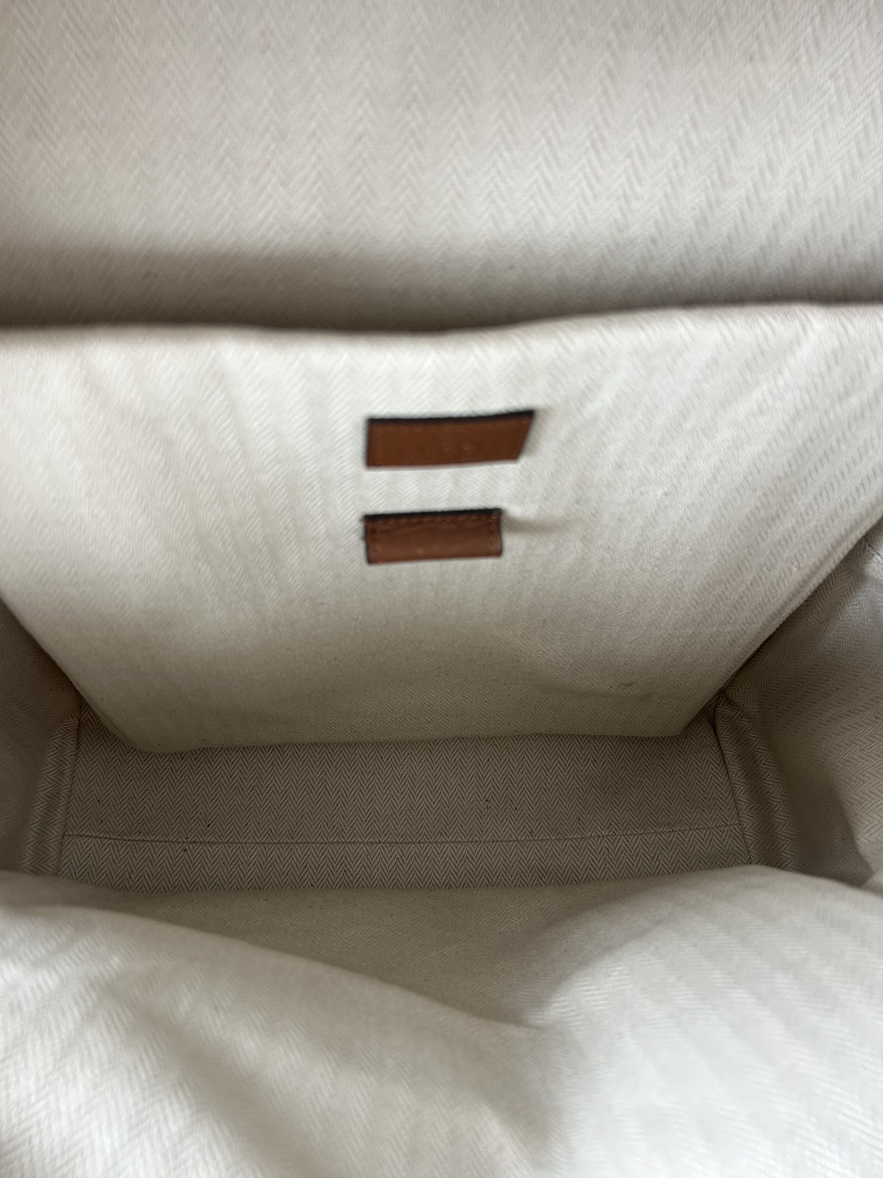 Gucci Gucci Beige & Brown GG Monogram Emblem Backpack Size ONE SIZE - 6 Thumbnail