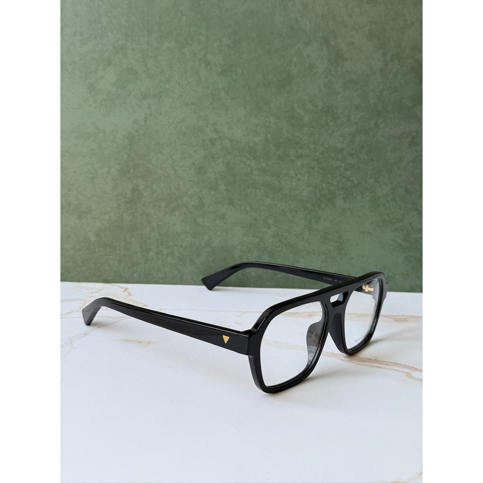 Bottega Veneta NEW Bottega Veneta BV1336OA Black Aviator Eyeglasses Frames Size ONE SIZE - 4 Thumbnail