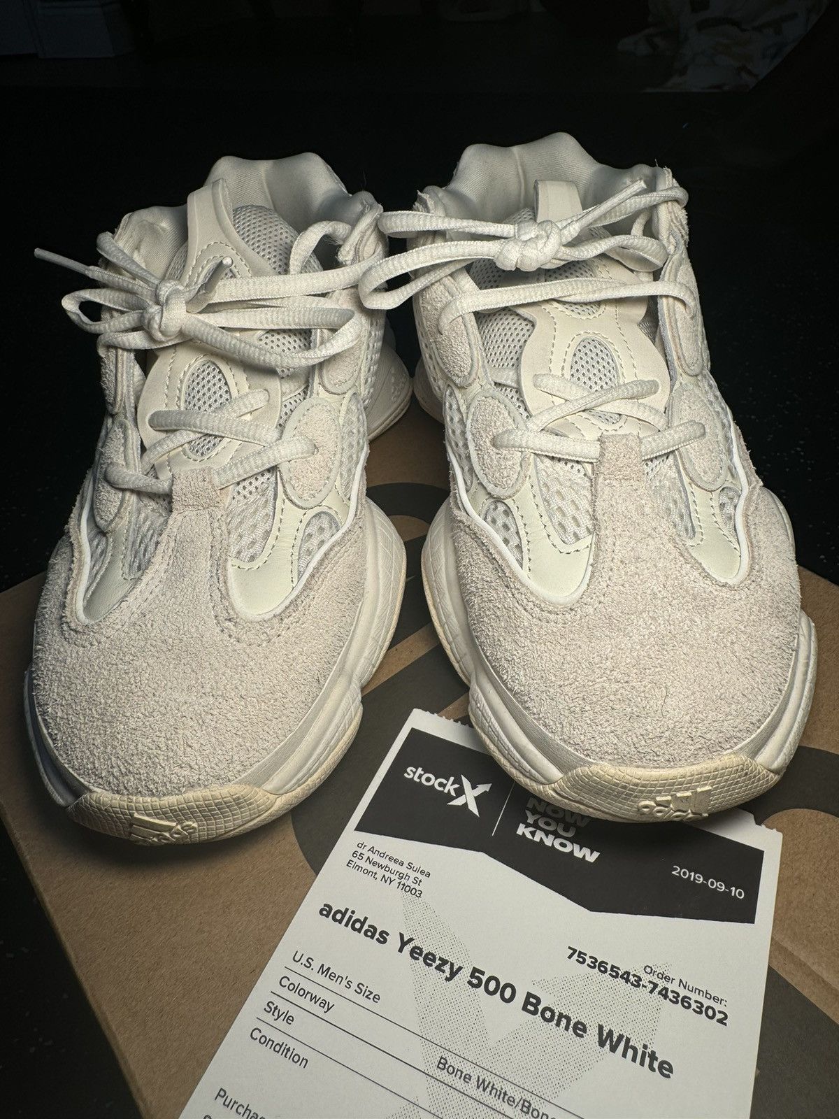 Adidas × Yeezy Yeezy 500 bone white 6Y Size US 6 / EU 39 - 2 Thumbnail
