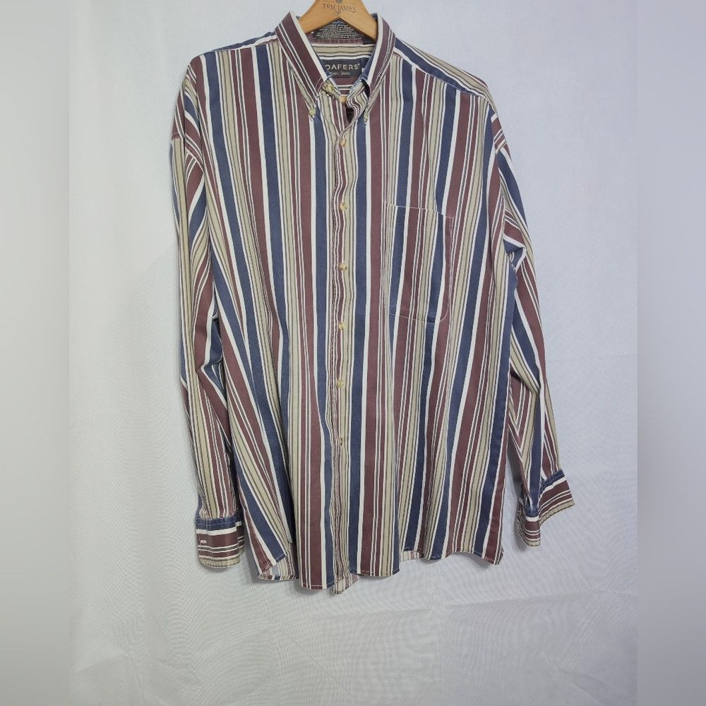 Designer Reed St James Loafers sz XL Men's Striped Shirt - Multicolo Size US XL / EU 56 / 4 - 2 Thumbnail