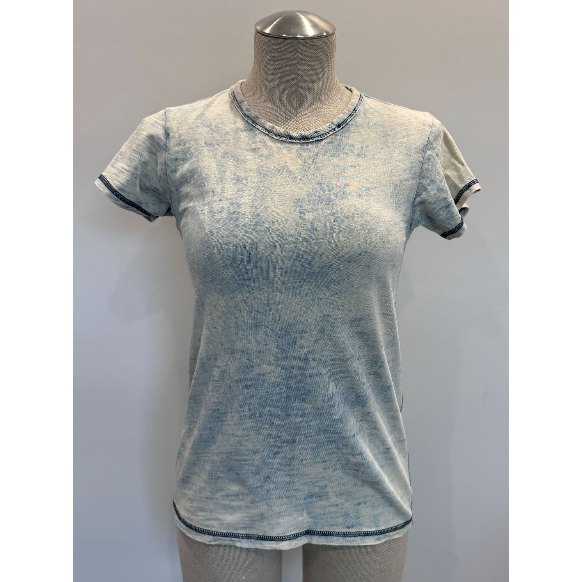 Rag & Bone Rag & Bone Tee in Acid Washed Denim Size XS Size XS / US 0-2 / IT 36-38 - 1 Thumbnail