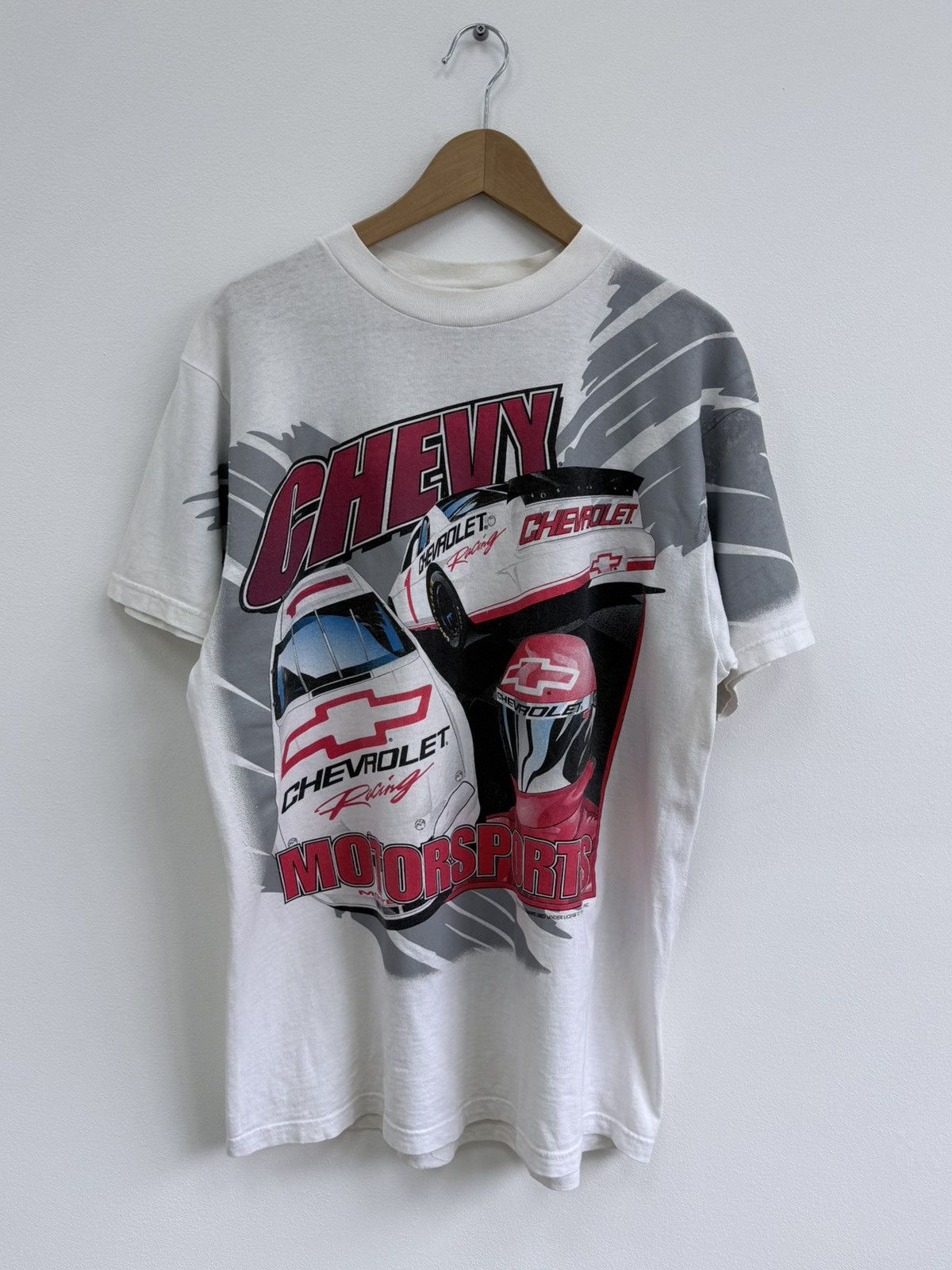 NASCAR Vintage Chevy Motorsports Racing All Over Print T-Shirt Size US XL / EU 56 / 4 - 3 Thumbnail