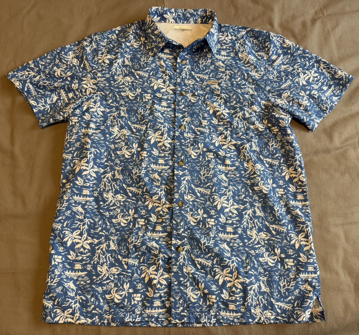 Columbia Columbia PFG Shirt Tropical Hawaiian Vented Short Sleeve Size US M / EU 48-50 / 2 - 1 Thumbnail