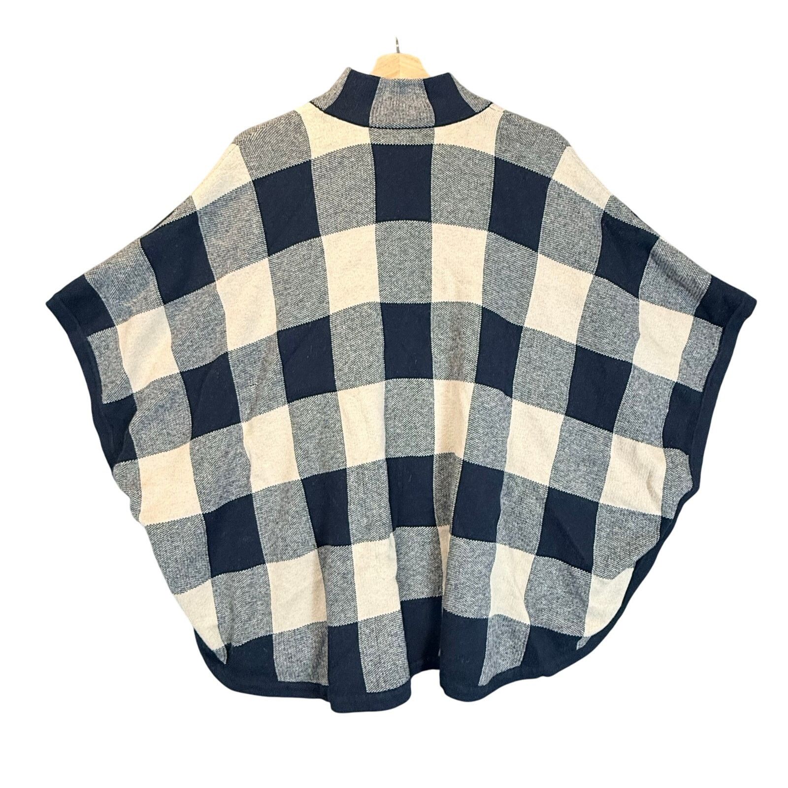 Jones New York Jones 0X 1X XL Sweater Poncho Cape Gingham Buffalo Plaid Size XL / US 12-14 / IT 48-50 - 2 Thumbnail