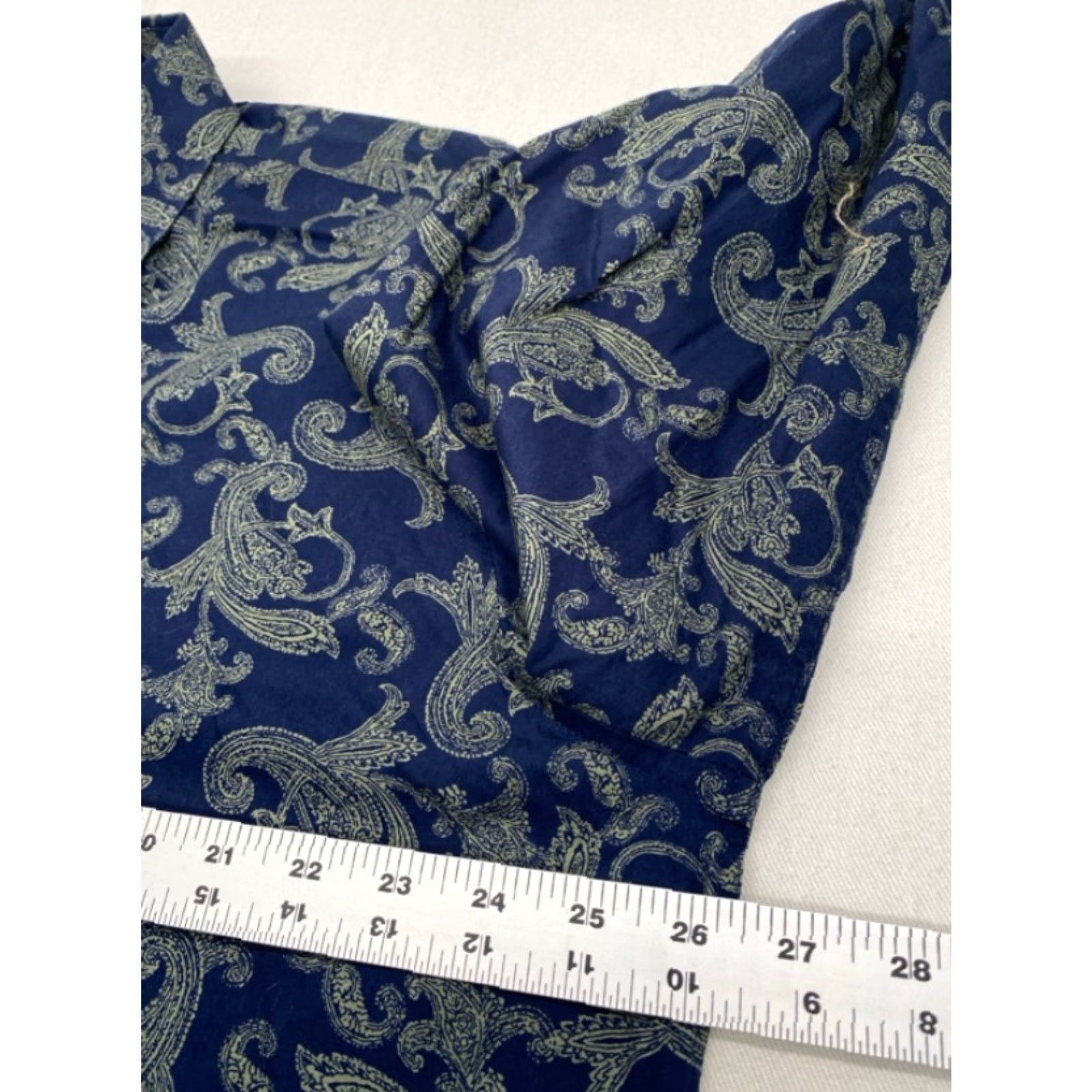 Alfani VINTAGE Alfani Long Sleeve Button Up Mens XL PBlue Paisley 100% Cotton Shirt 3867 Size US XL / EU 56 / 4 - 6 Thumbnail
