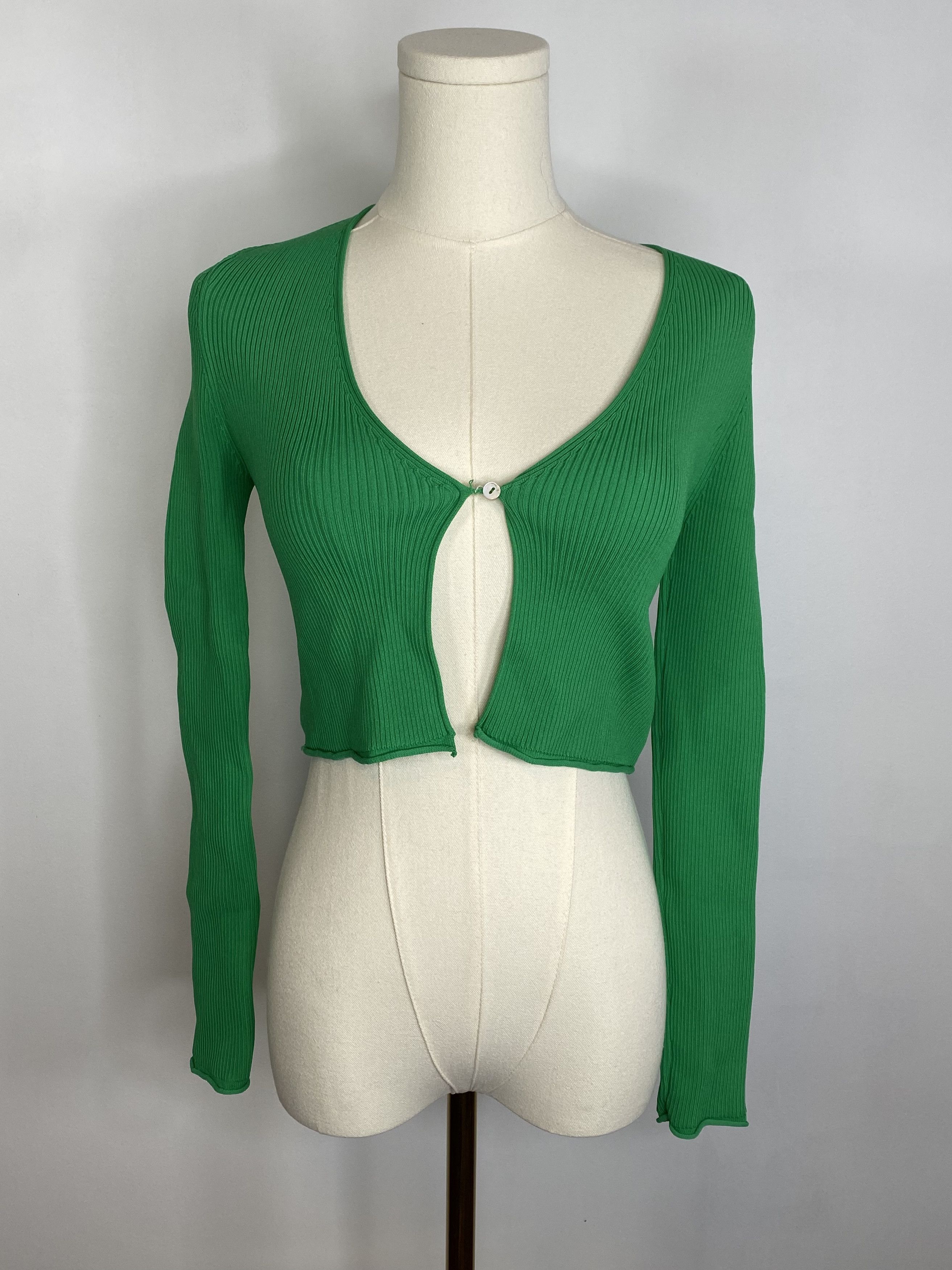Zara Zara - Green Knit Cardigan Size S / US 4 / IT 40 - 3 Thumbnail