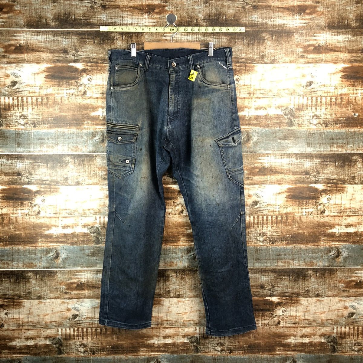 Japanese Brand Z Dragon Blue utility worker Multipocket cargo Pants #A2176 Size US 35 - 1 Thumbnail