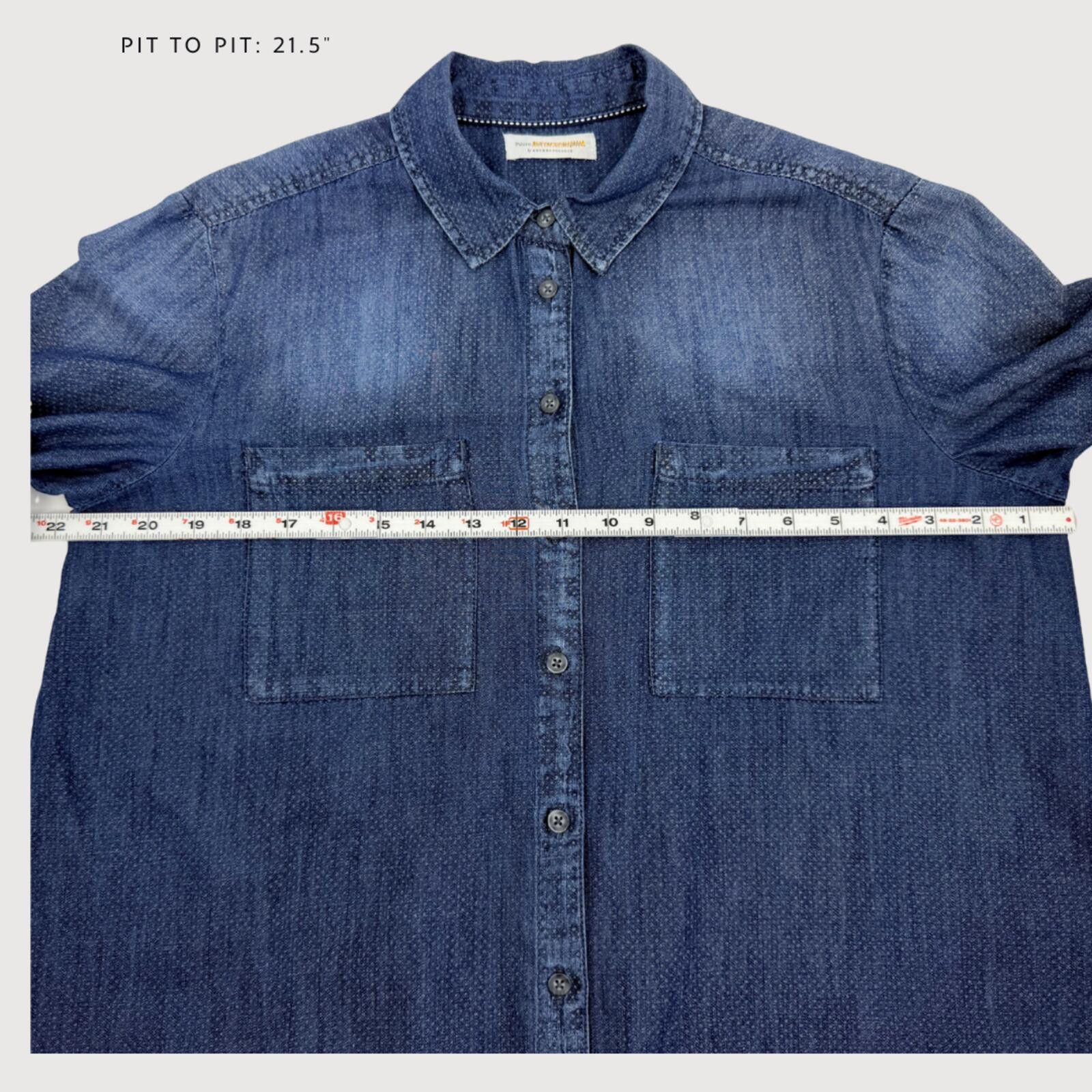 Other Pilcro and the Letterpress Polka Dot Denim Button Down M Size M / US 6-8 / IT 42-44 - 7 Thumbnail