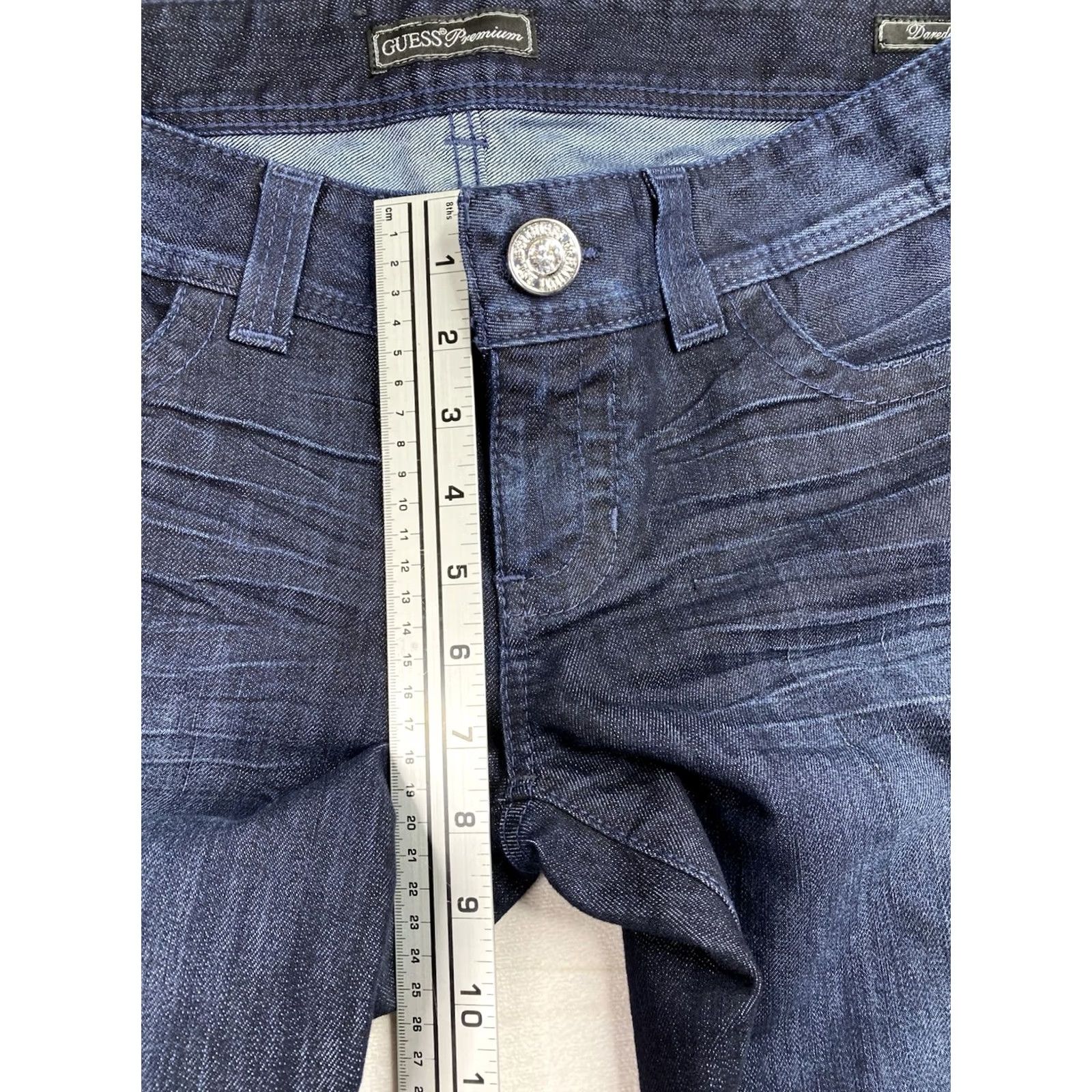 Guess GUESS Daredevil Skinny Jeans Sz 30 Dark Wash 5-Pocket Logo Denim 90s Vintage Womens Jeans Size 30" / US 8 / IT 44 - 6 Thumbnail