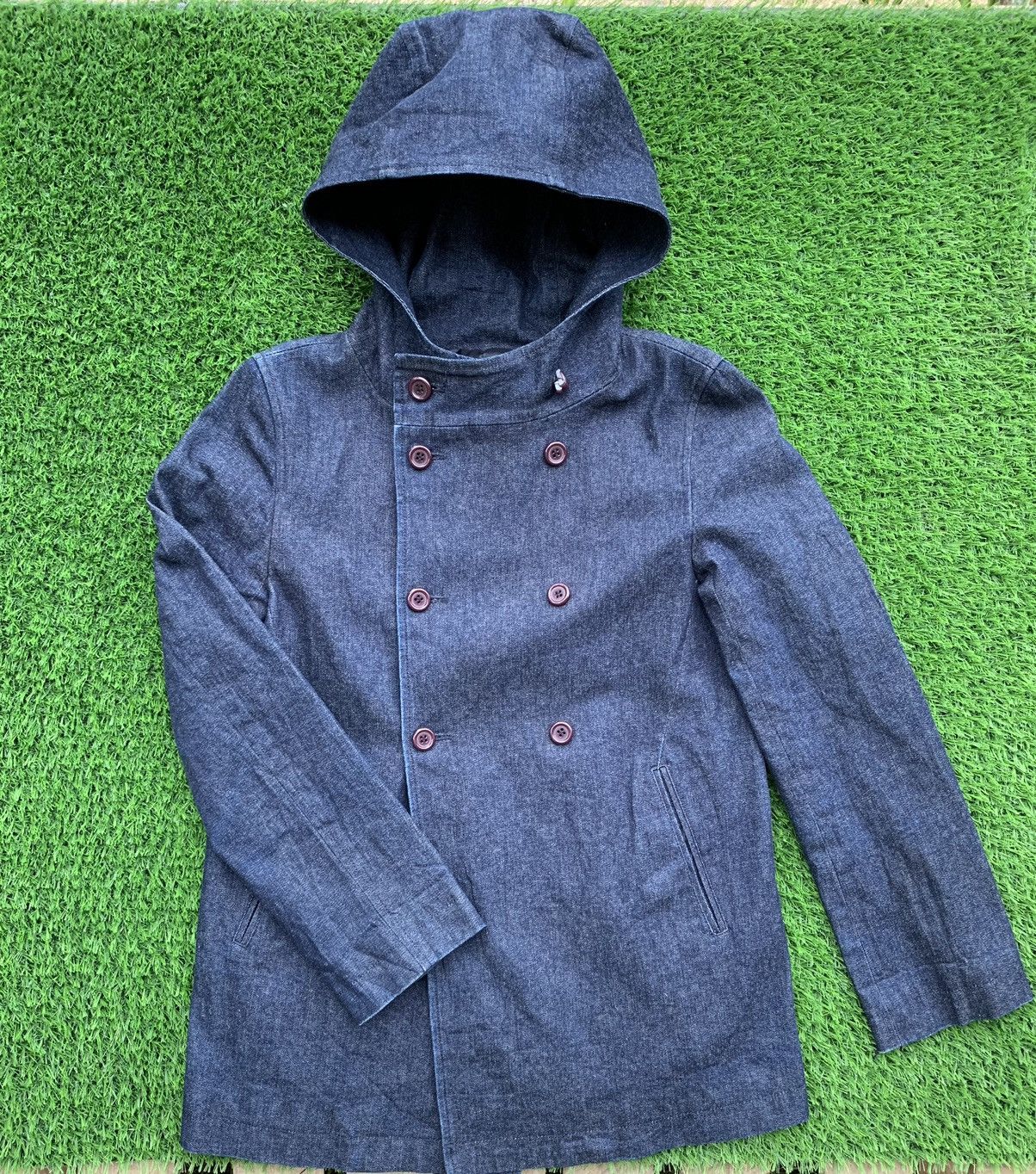 Designer × Issey Miyake × Japanese Brand ❗️Ined By Yohji Yamamoto Denim Jacket Hooded❗️ Size US S / EU 44-46 / 1 - 1 Thumbnail