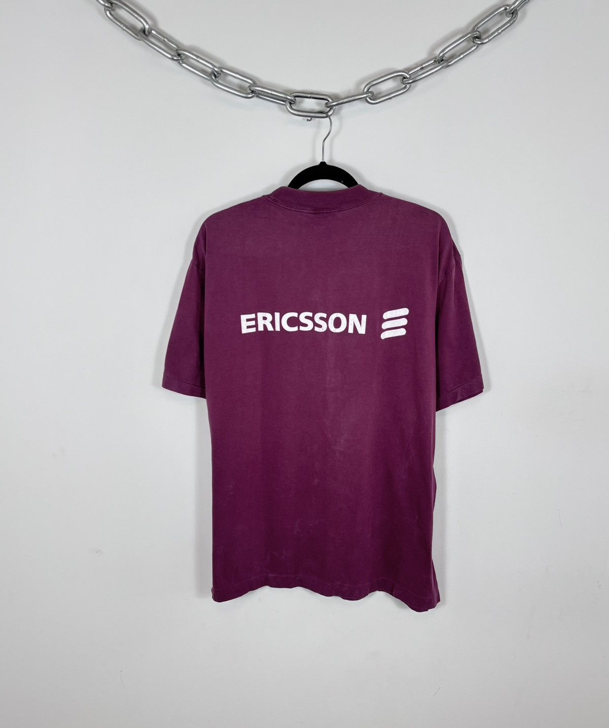 Other Vintage 1990s Ericsson Global Leader Hype Single Stitch Tee Size US L / EU 52-54 / 3 - 2 Thumbnail