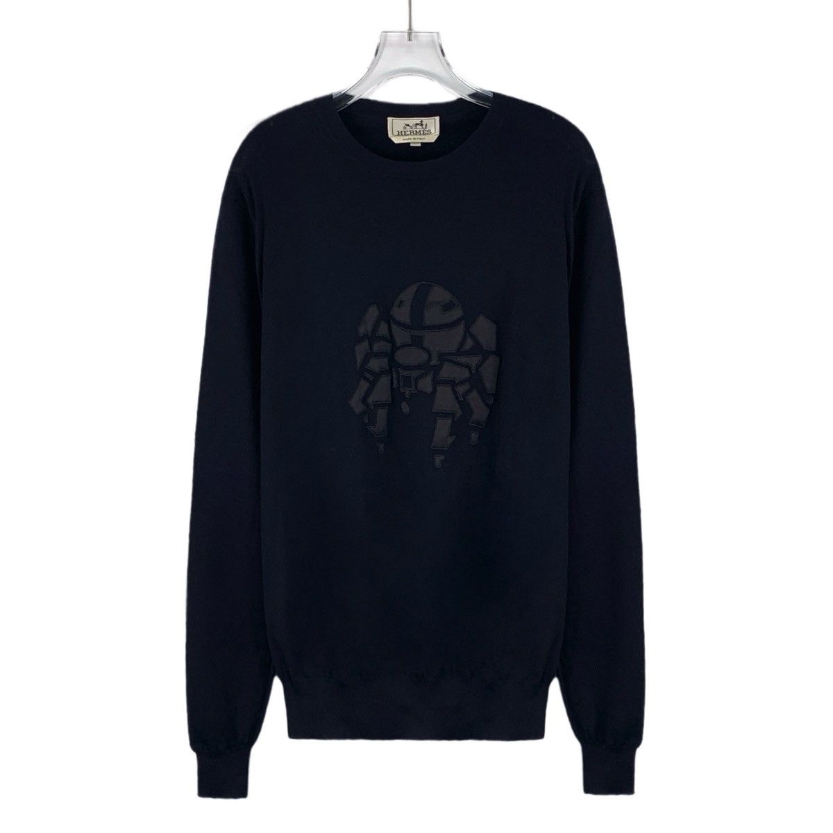 Hermes Hermes Navy Wool Long Sleeve Knit Sweater K26WX Size US S / EU 44-46 / 1 - 1 Thumbnail