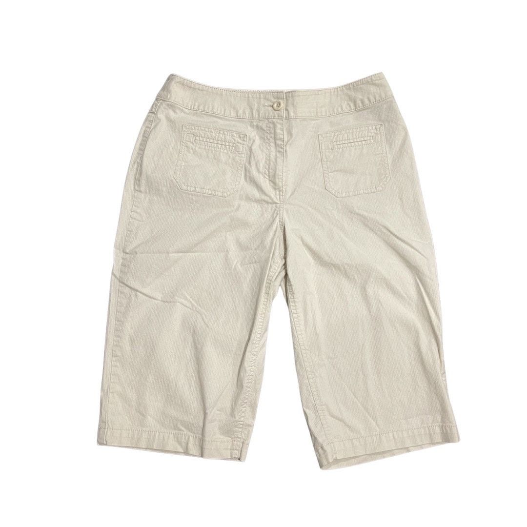Chicos Long Ripstop Slim Bermuda Shorts Size 1.5 Flat Front Pockets Size 28" / US 6 / IT 42 - 1 Thumbnail