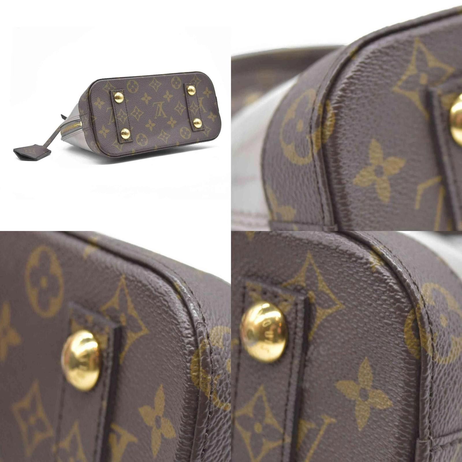 Louis Vuitton $1940 Louis Vuitton Vernis Monogram Alma BB Taupe Metallise Size ONE SIZE - 4 Thumbnail