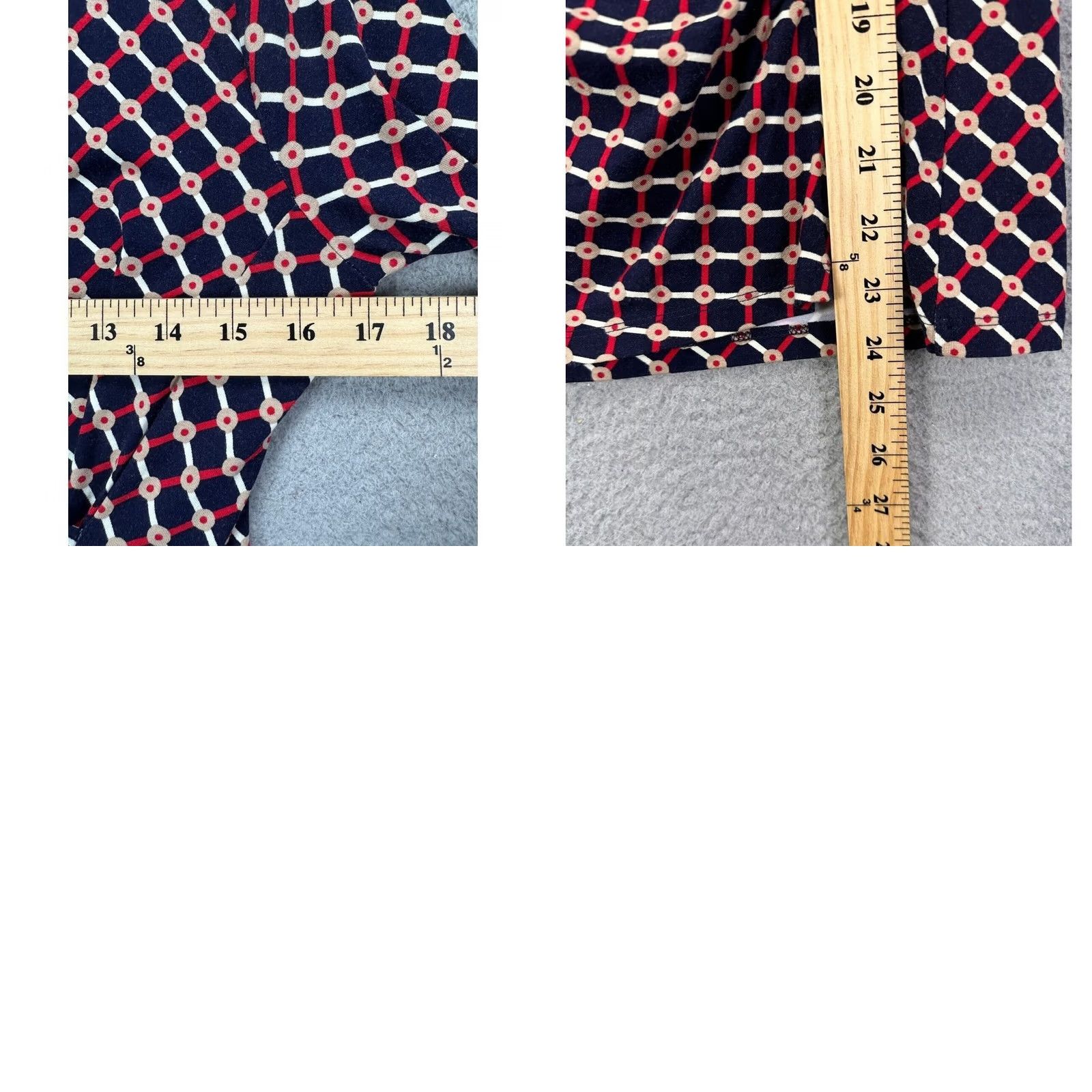Talbots Talbots Shirt Womens Small Blue Argyle V-Neck Long Sleeve Ruched Top Ladies NEW Size S / US 4 / IT 40 - 8 Thumbnail